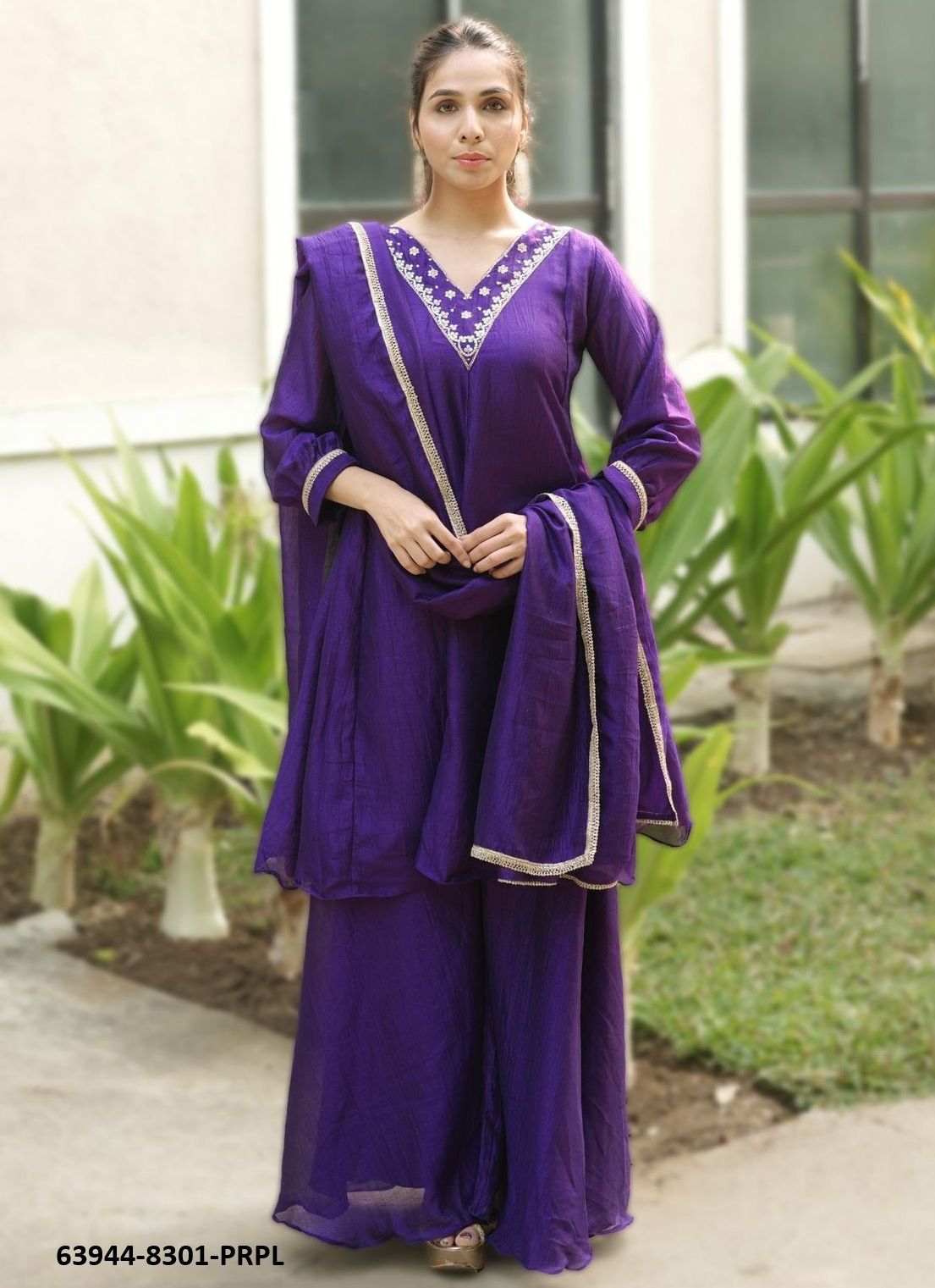 SERIES 8301 - Catalog # 63944 (Set of 2 Readymade Salwar Suits) by Amdavadi Fashion