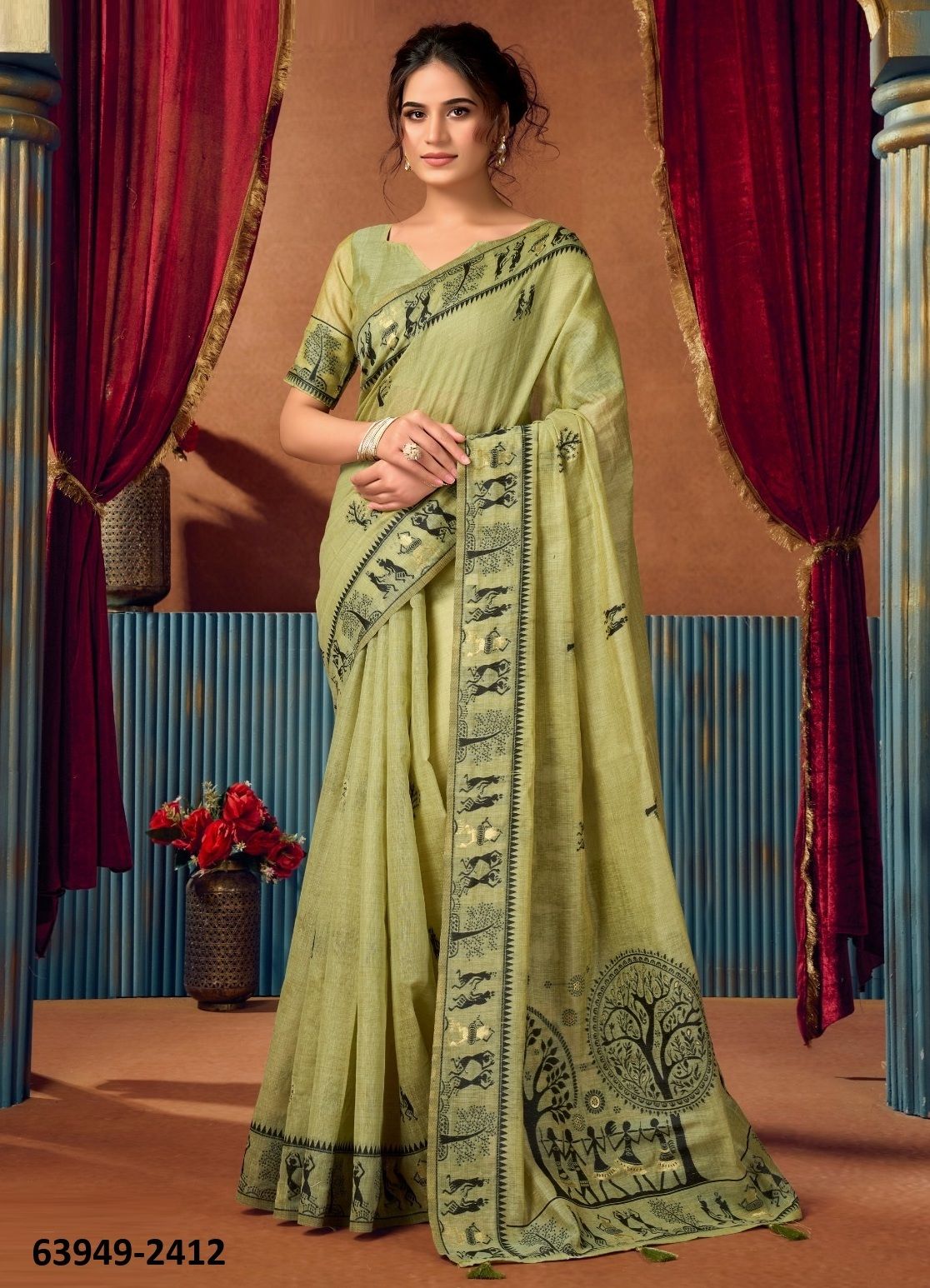 SOWMYA 2 - Catalog # 63949 (Set of 6 Sarees) by Gobuni SOWMYA 2 - Catalog # 63949 (Set of 6 Sarees) by Gobuni
