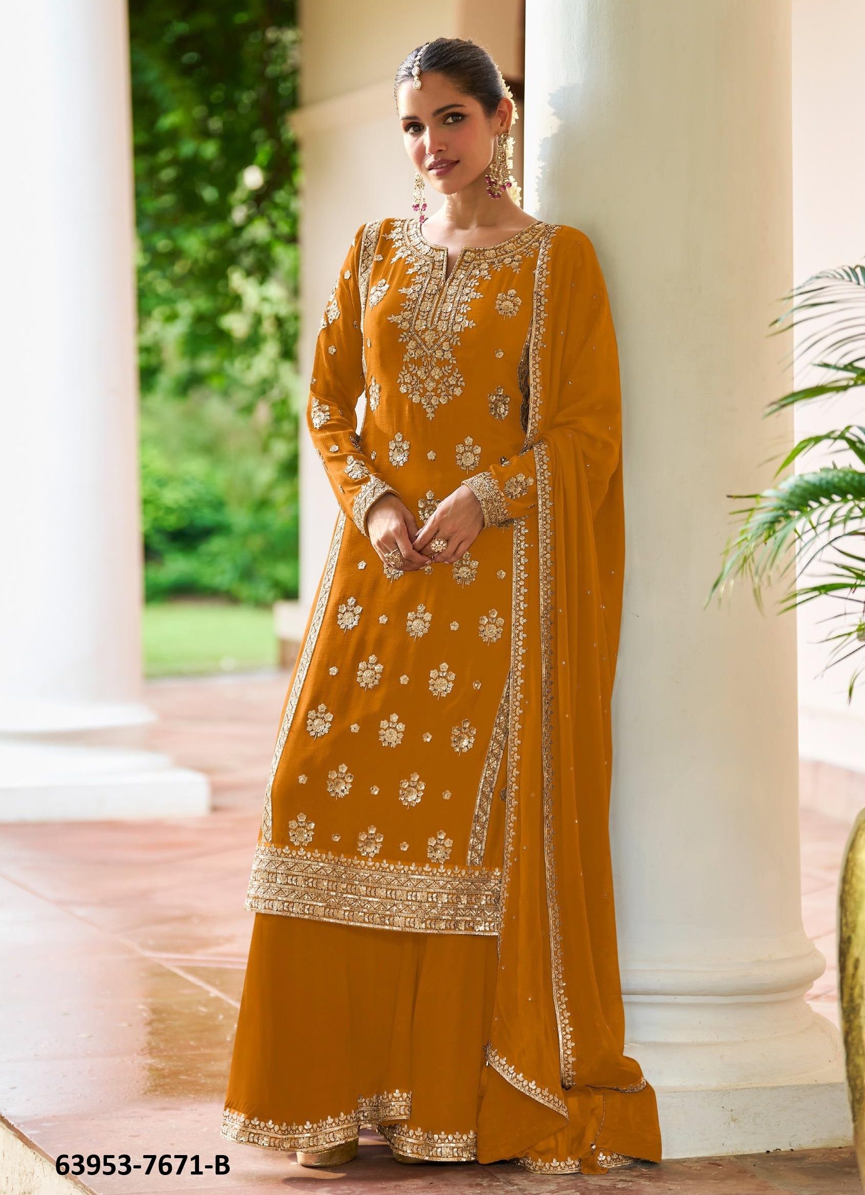 FARIDA - Catalog # 63953 (Set of 4 Readymade Salwar Suits) by Gulkayra Designer