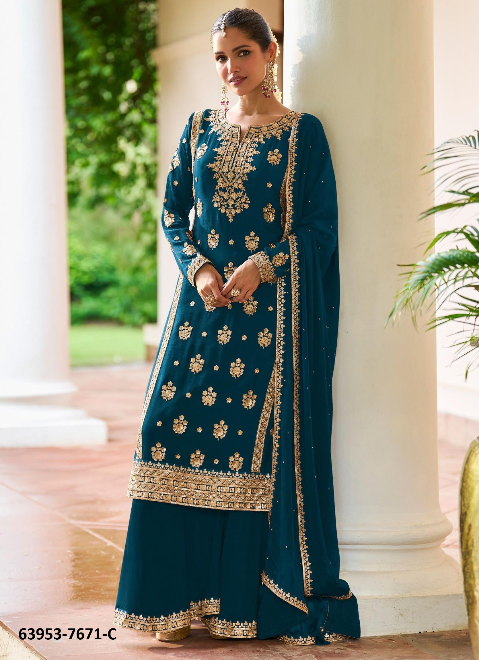 FARIDA - Catalog # 63953 (Set of 4 Readymade Salwar Suits) by Gulkayra Designer