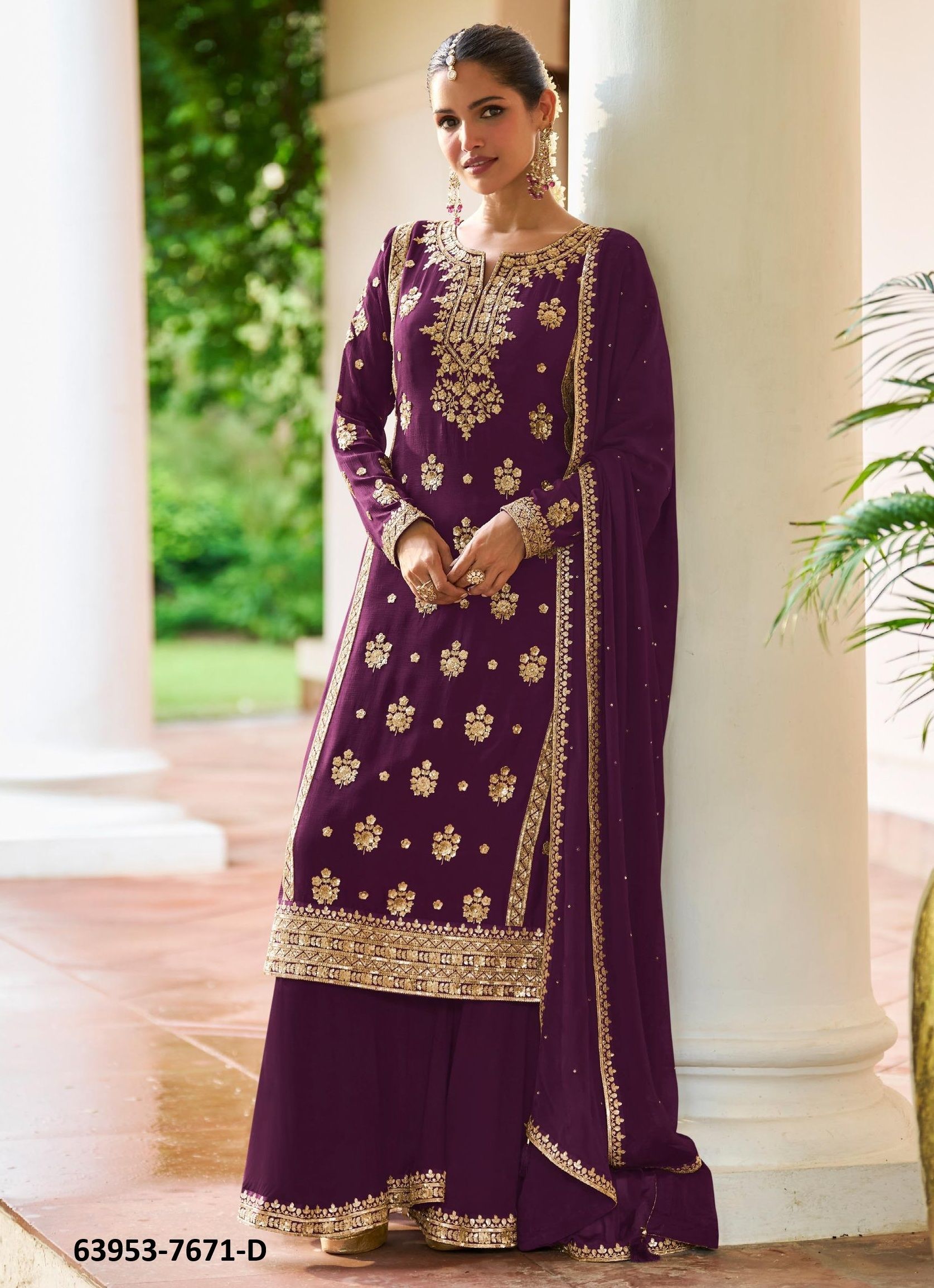 FARIDA - Catalog # 63953 (Set of 4 Readymade Salwar Suits) by Gulkayra Designer