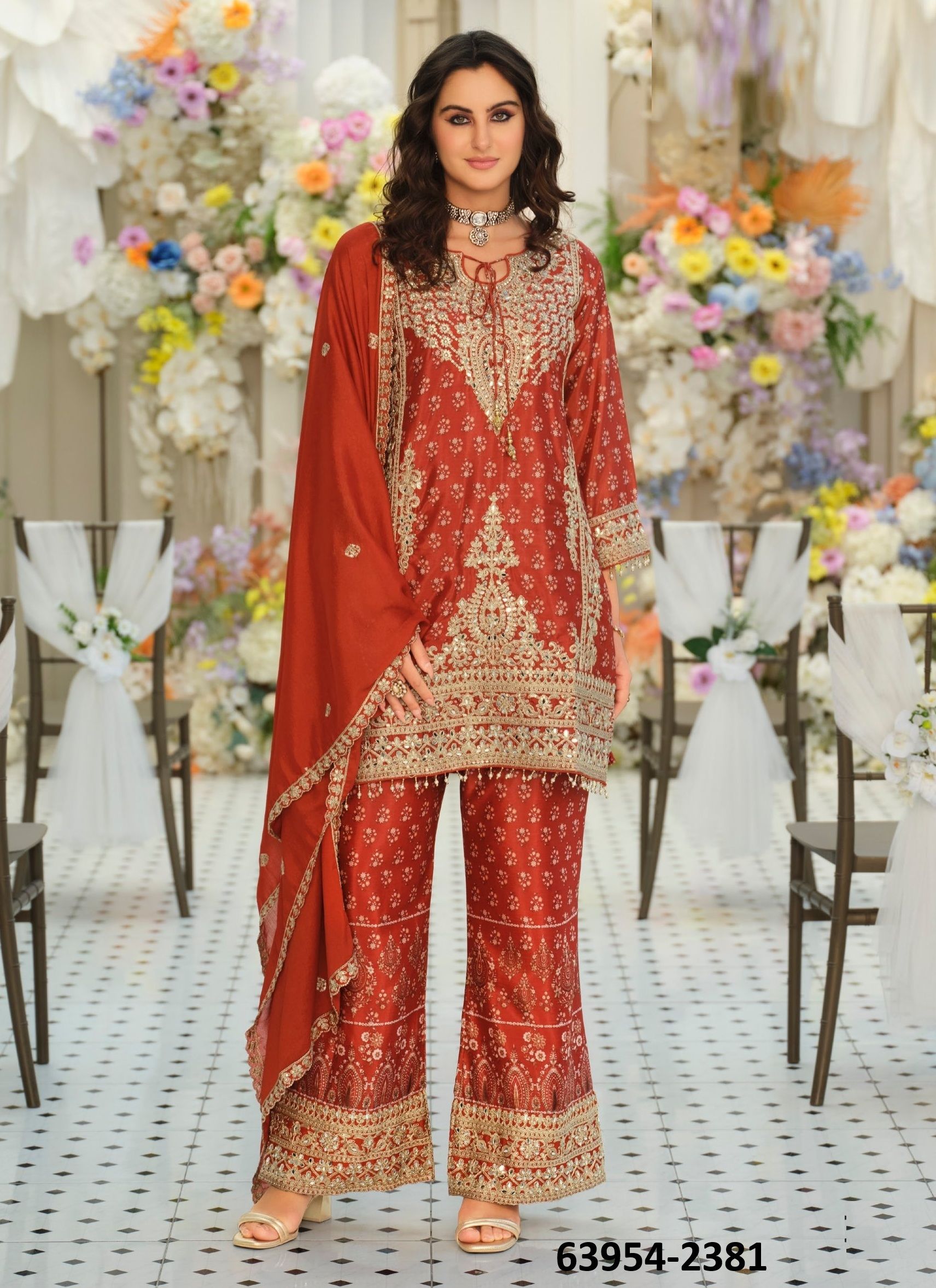 KANCHAN - Catalog # 63954 (Set of 3 Readymade Salwar Suits) by Eba Lifestyle