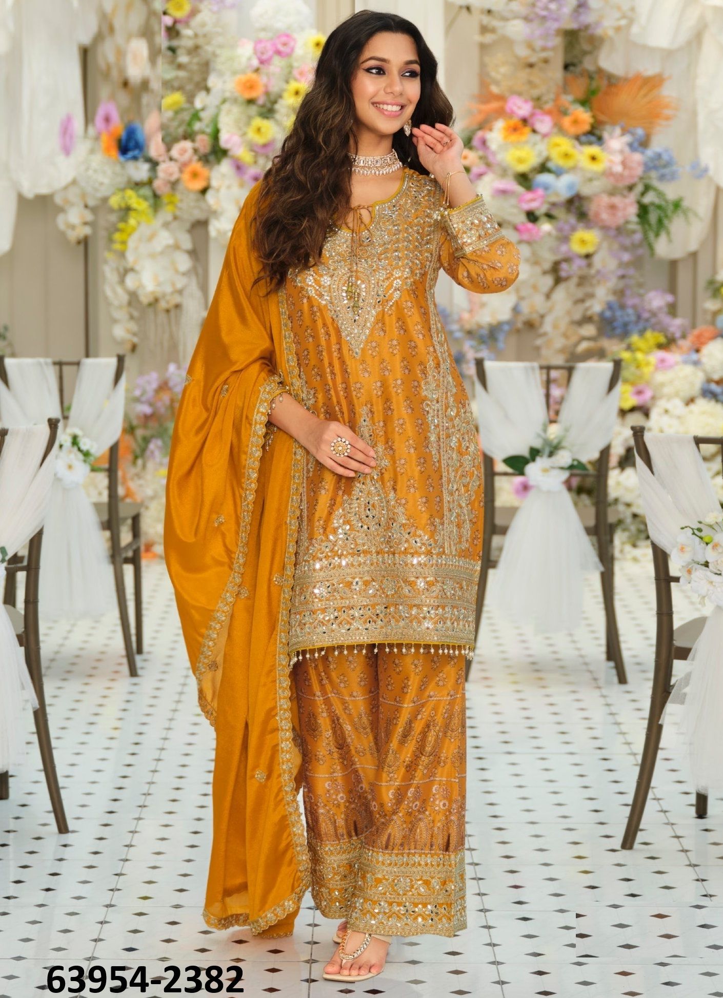 KANCHAN - Catalog # 63954 (Set of 3 Readymade Salwar Suits) by Eba Lifestyle