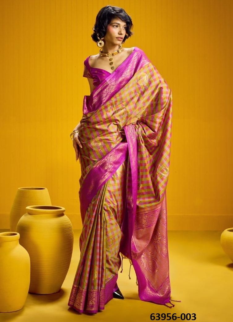 RUBAB - Catalog # 63956 (Set of 6 Sarees) by Rajtex Fabrics