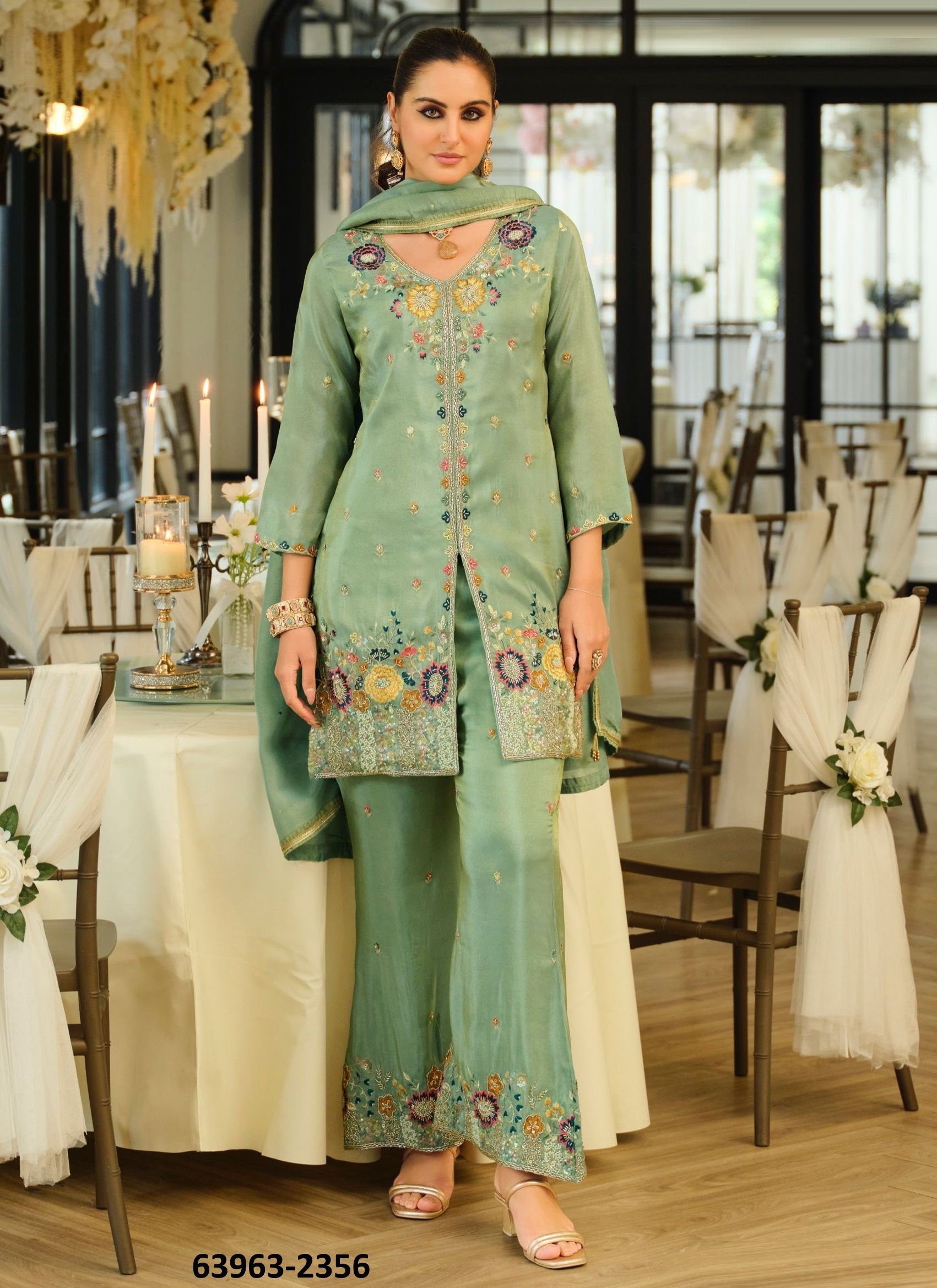 SANVI - Catalog # 63963 (Set of 3 Readymade Salwar Suits) by Eba Lifestyle
