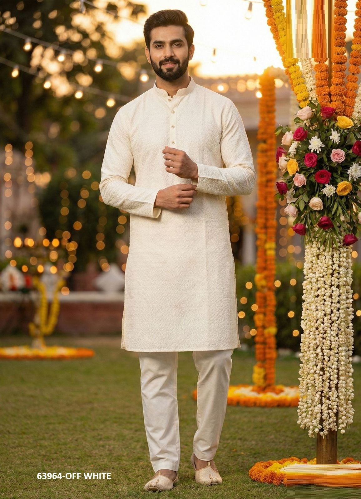 SHUBH - Catalog # 63964 (Set of 8 Men's Ethnic Wear) by Tentmen Clothing