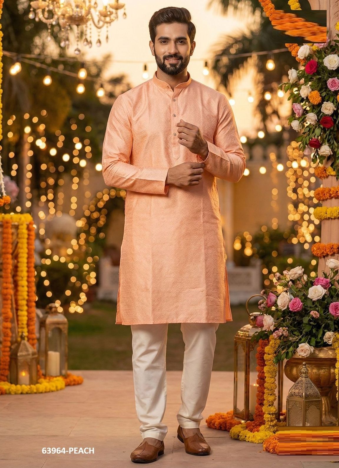 SHUBH - Catalog # 63964 (Set of 8 Men's Ethnic Wear) by Tentmen Clothing