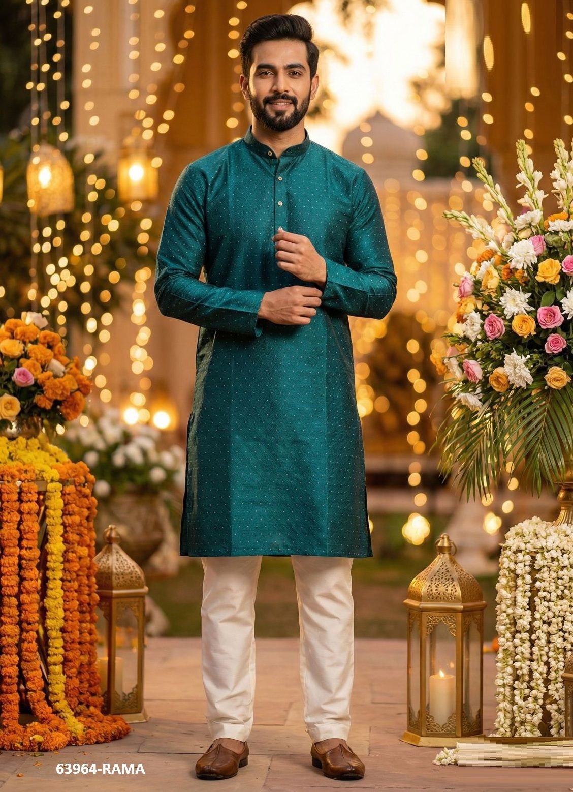 SHUBH - Catalog # 63964 (Set of 8 Men's Ethnic Wear) by Tentmen Clothing