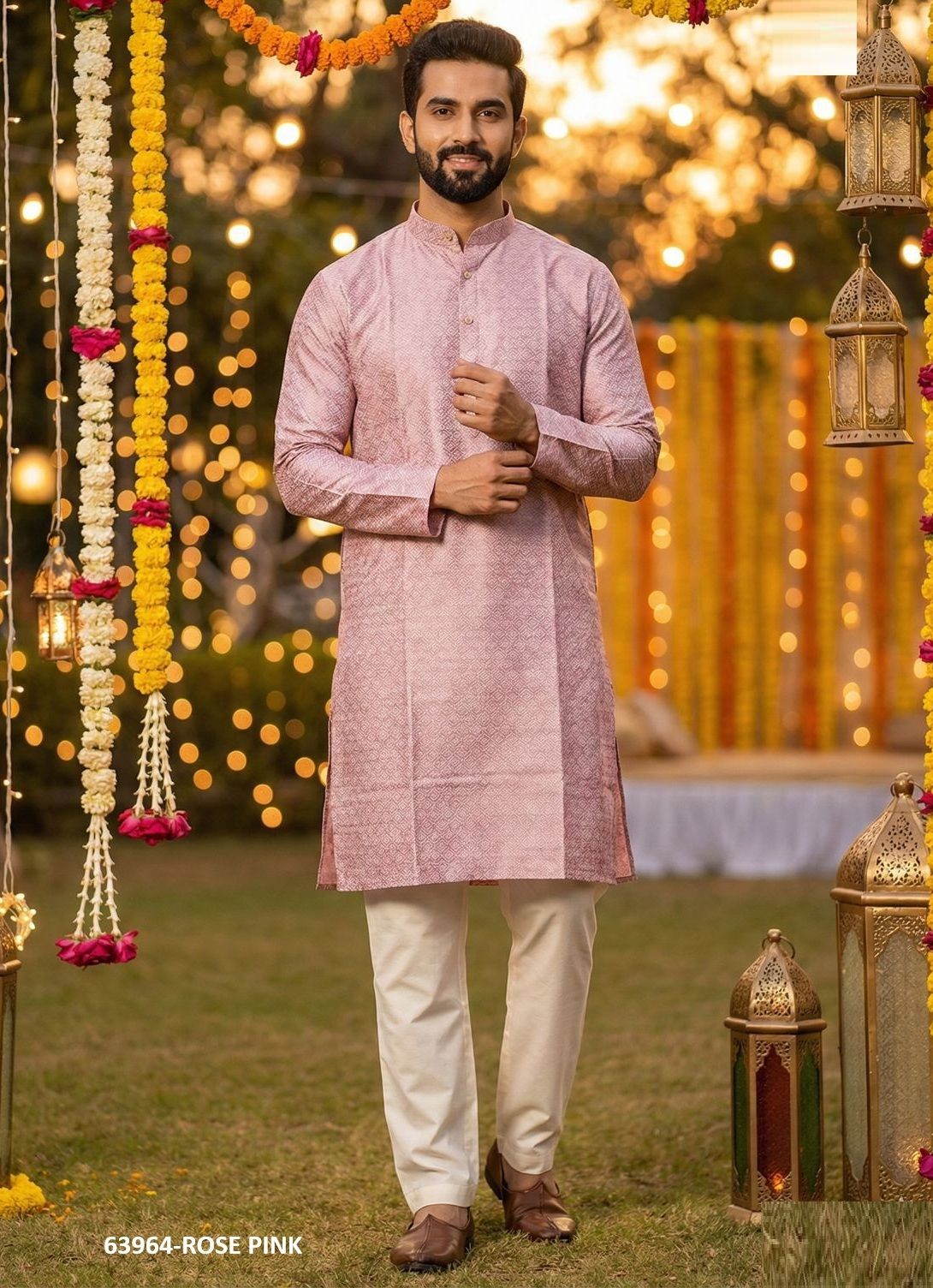 SHUBH - Catalog # 63964 (Set of 8 Men's Ethnic Wear) by Tentmen Clothing