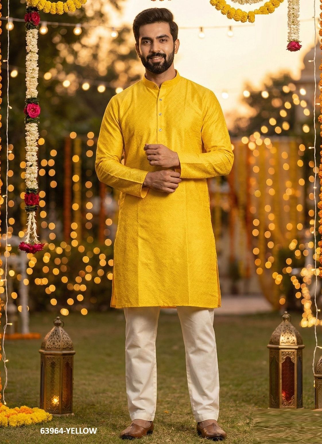 SHUBH - Catalog # 63964 (Set of 8 Men's Ethnic Wear) by Tentmen Clothing