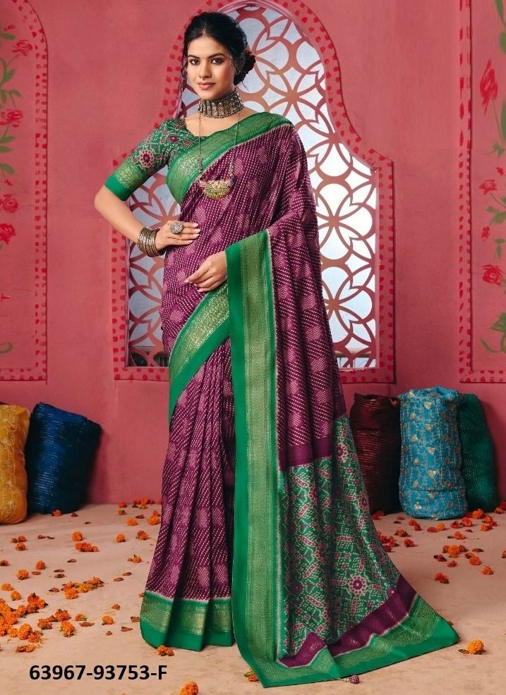 POLACHI SILK 3 - Catalog # 63967 (Set of 6 Sarees) by Vipul Fashions