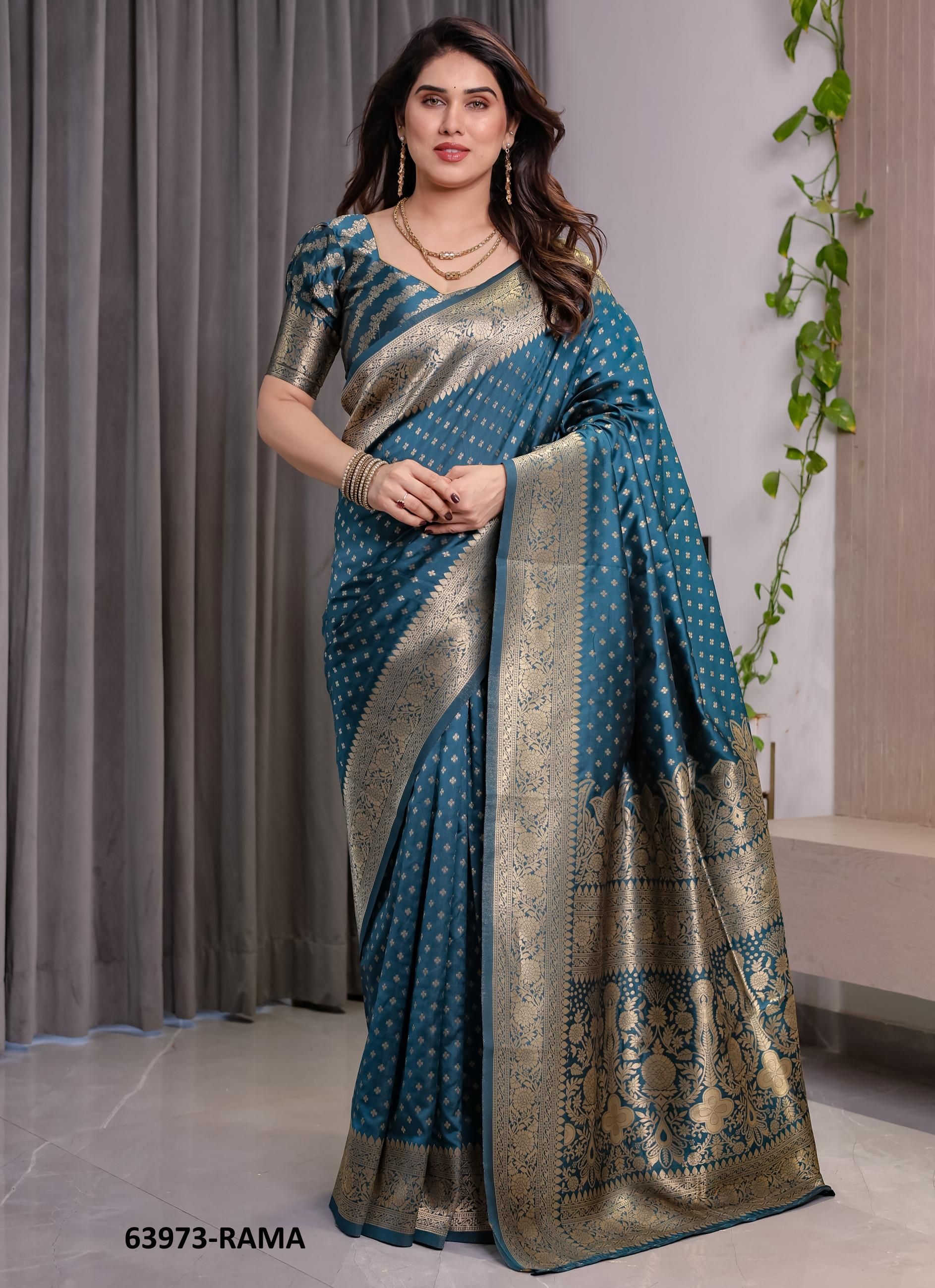 BANARASI JACQUARD 5 - Catalog # 63973 (Set of 6 Sarees) by Desi Muse BANARASI JACQUARD 5 - Catalog # 63973 (Set of 6 Sarees) by Desi Muse