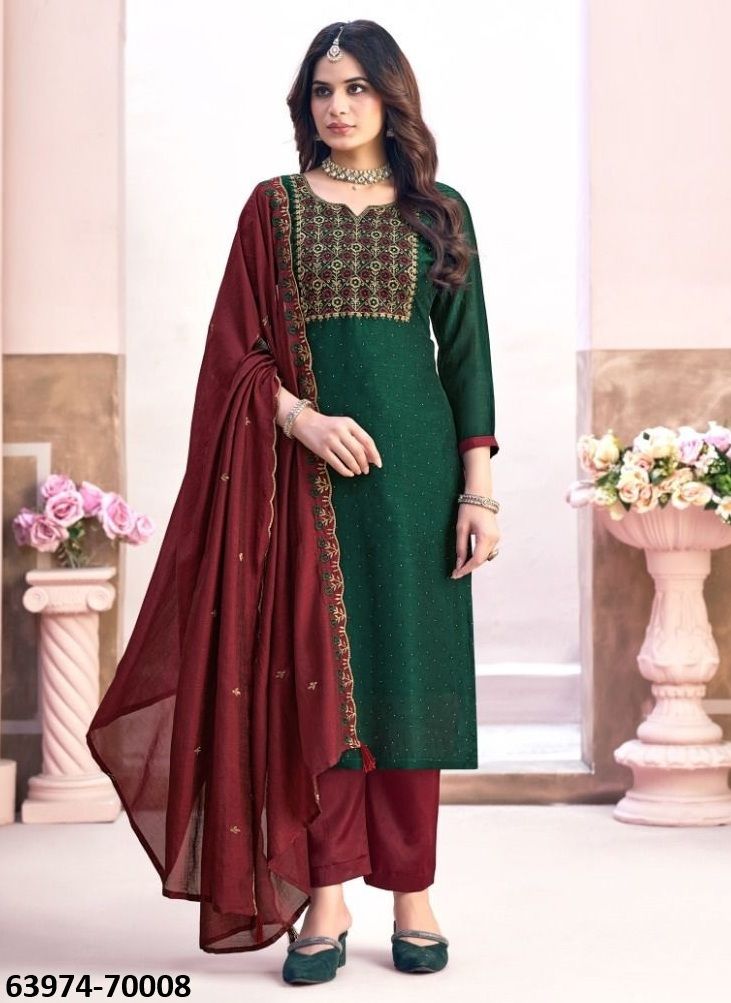 NAAIRA 6 - Catalog # 63974 (Set of 12 Readymade Salwar Suits) by Amdavadi Fashion