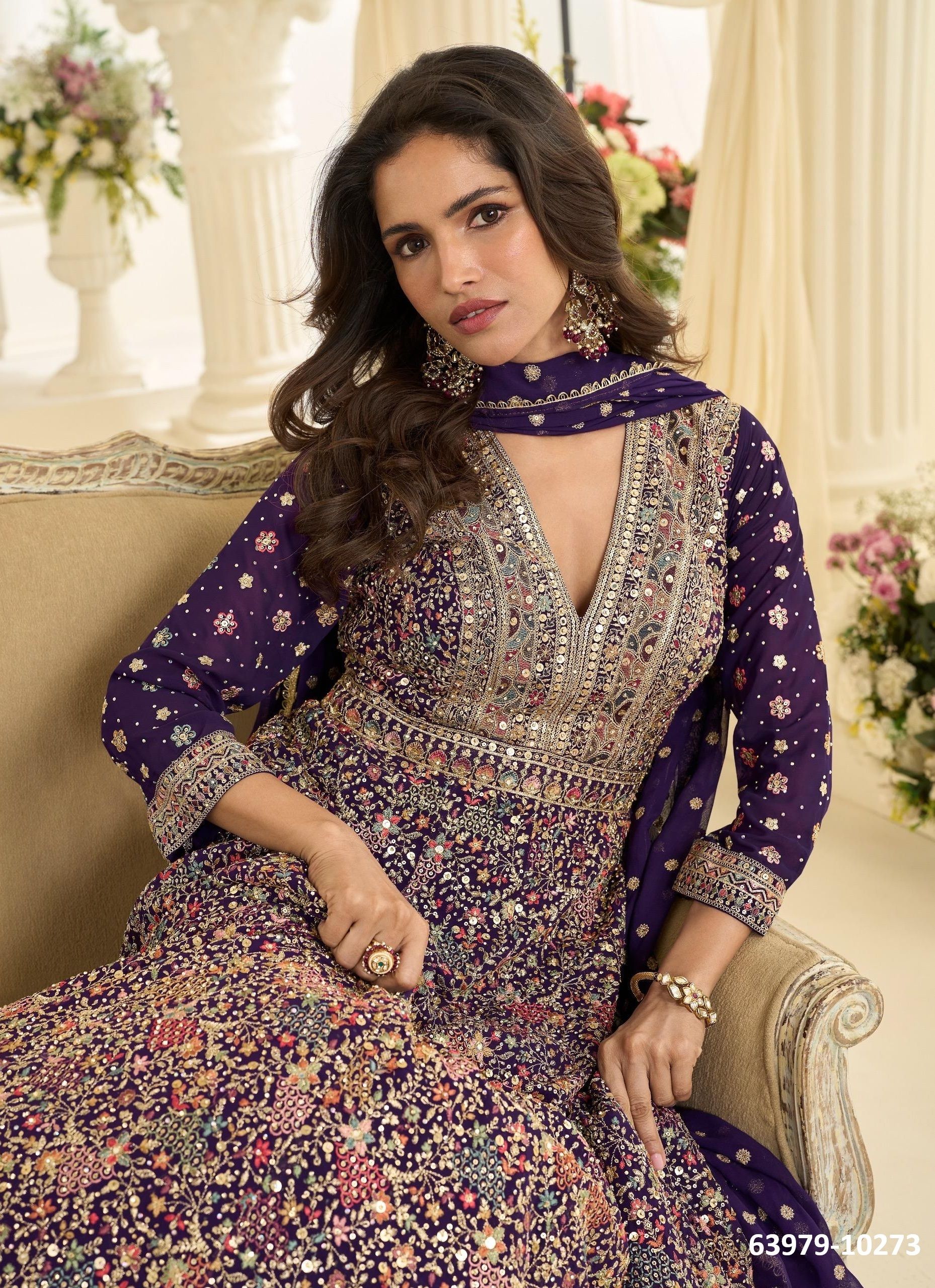 MAHARANI - Catalog # 63979 (Set of 3 Readymade Gowns) by Sayuri Designer MAHARANI - Catalog # 63979 (Set of 3 Readymade Gowns) by Sayuri Designer