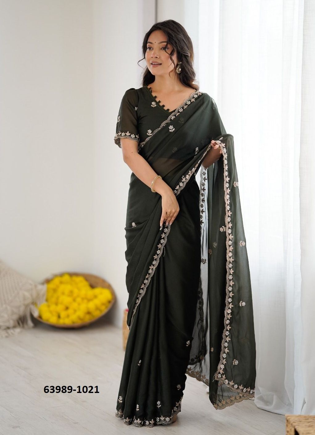 SERIES 1021 - Catalog # 63989 (Set of 6 Sarees) by Semad Styles SERIES 1021 - Catalog # 63989 (Set of 6 Sarees) by Semad Styles