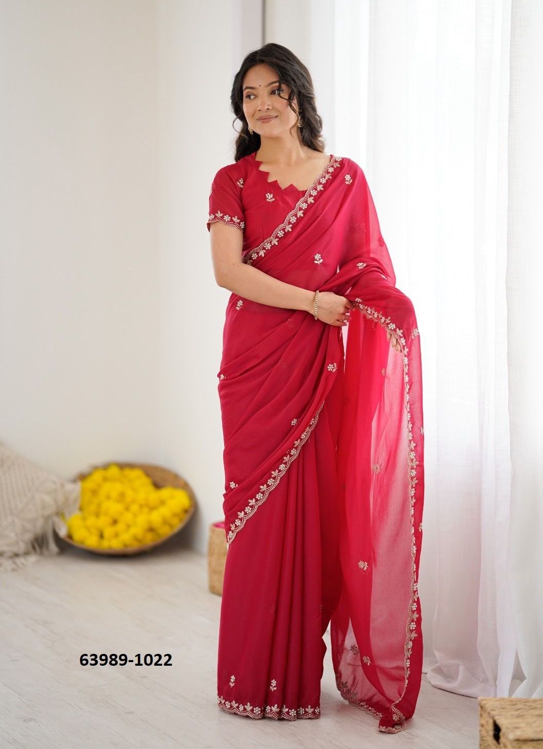 SERIES 1021 - Catalog # 63989 (Set of 6 Sarees) by Semad Styles SERIES 1021 - Catalog # 63989 (Set of 6 Sarees) by Semad Styles