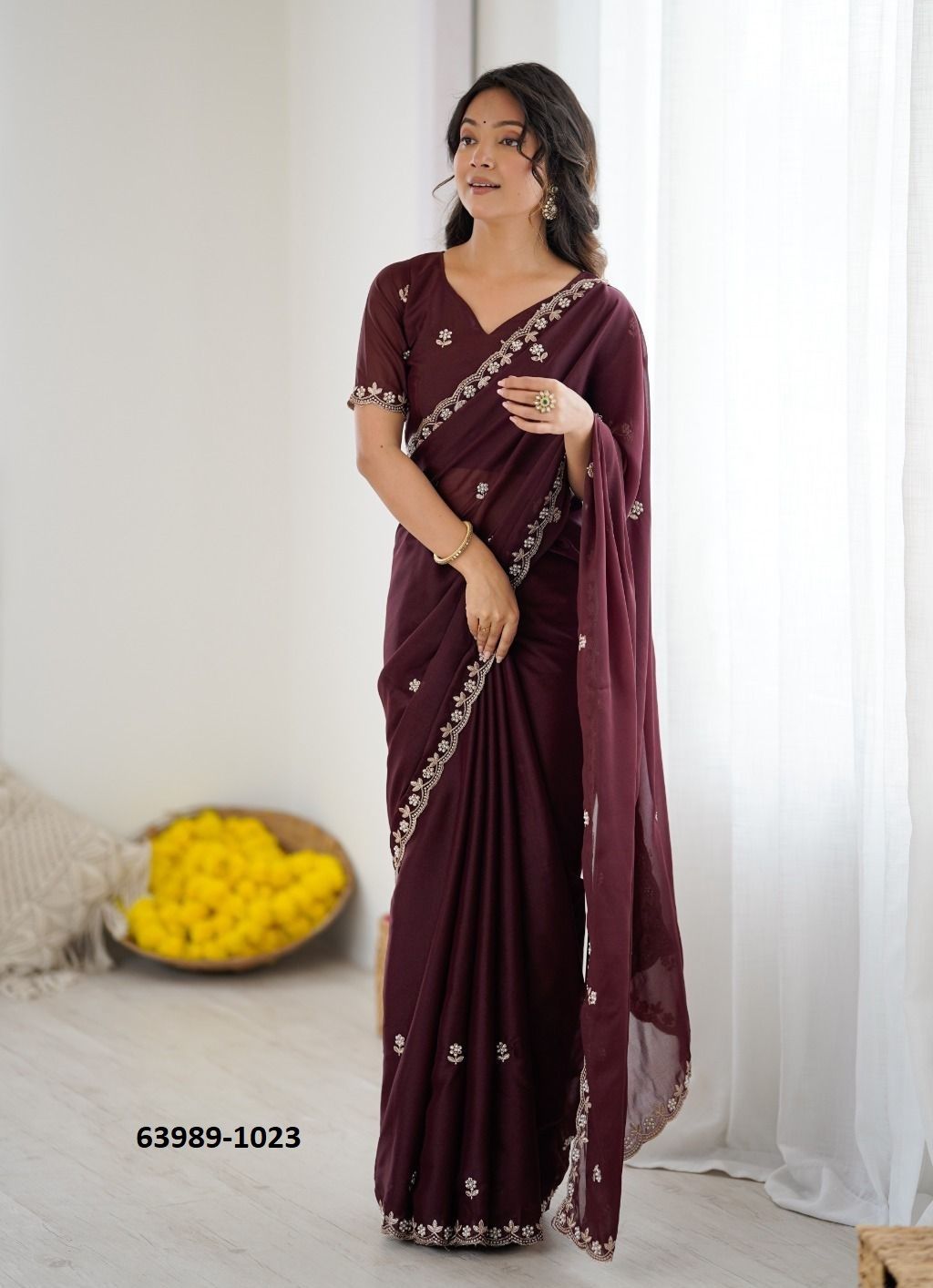 SERIES 1021 - Catalog # 63989 (Set of 6 Sarees) by Semad Styles SERIES 1021 - Catalog # 63989 (Set of 6 Sarees) by Semad Styles