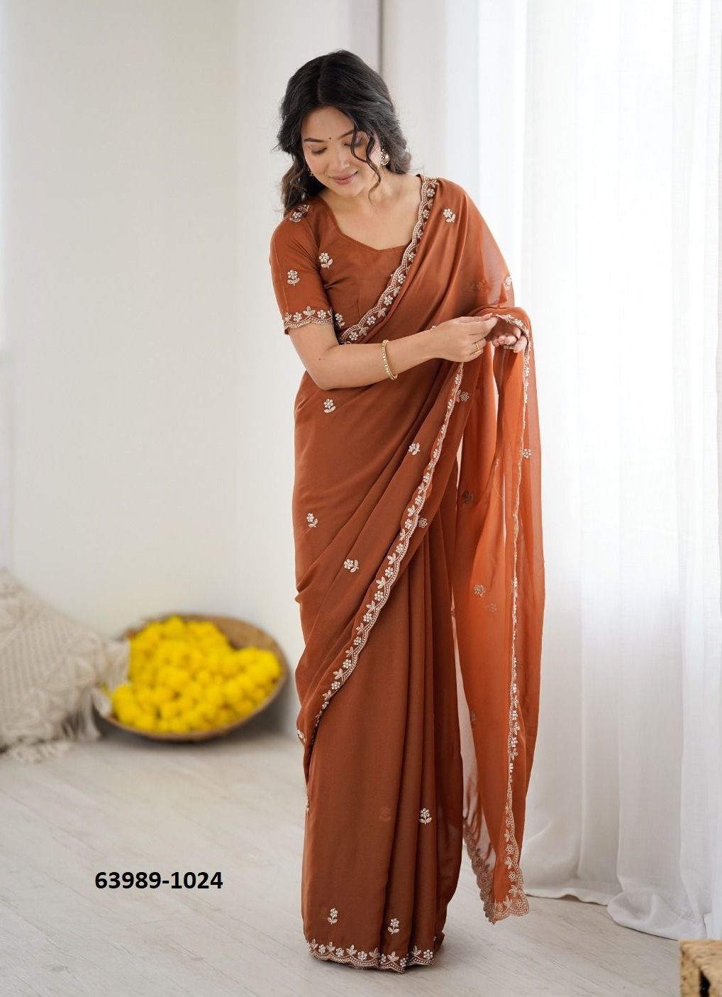 SERIES 1021 - Catalog # 63989 (Set of 6 Sarees) by Semad Styles SERIES 1021 - Catalog # 63989 (Set of 6 Sarees) by Semad Styles
