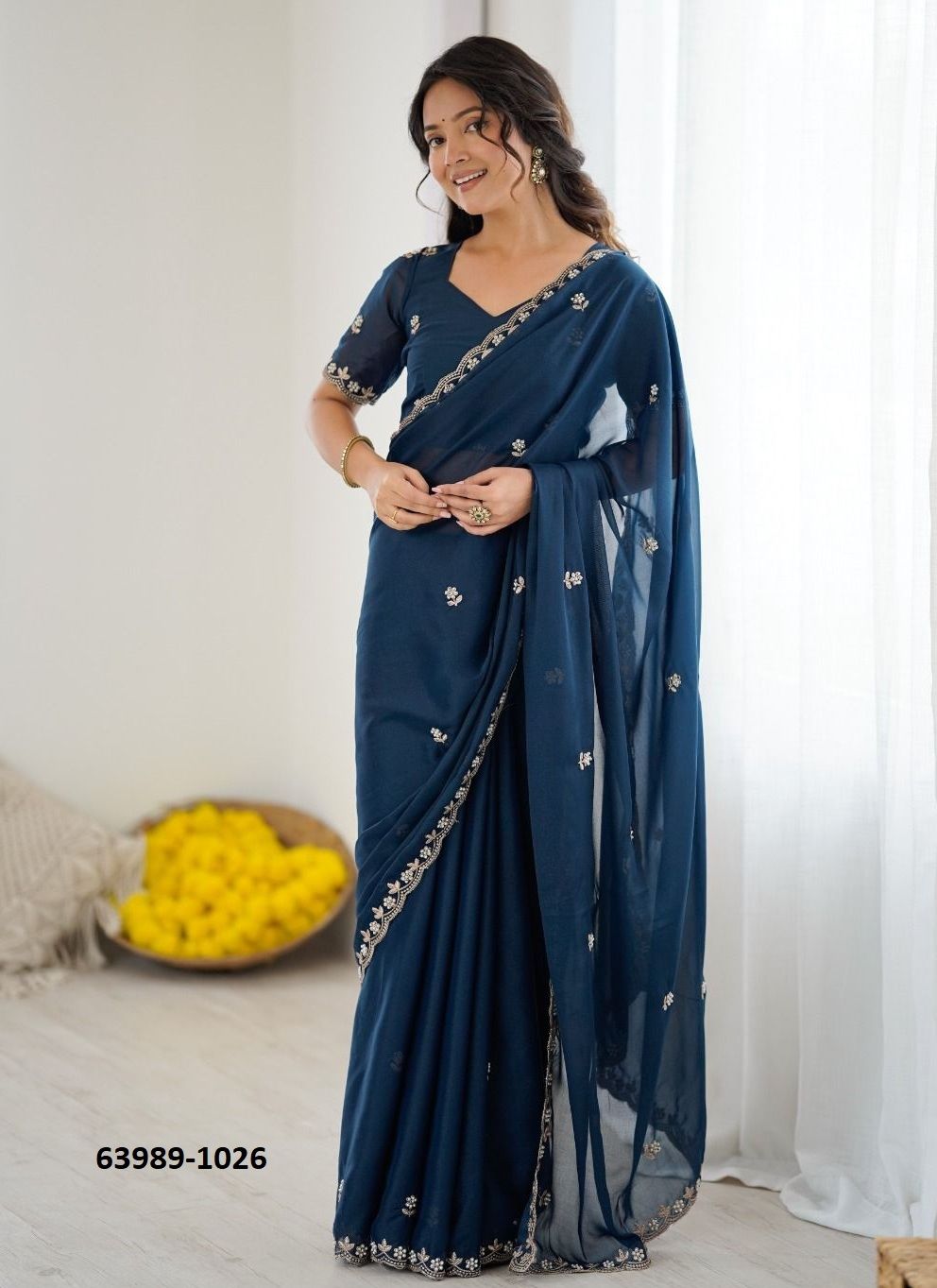 SERIES 1021 - Catalog # 63989 (Set of 6 Sarees) by Semad Styles SERIES 1021 - Catalog # 63989 (Set of 6 Sarees) by Semad Styles