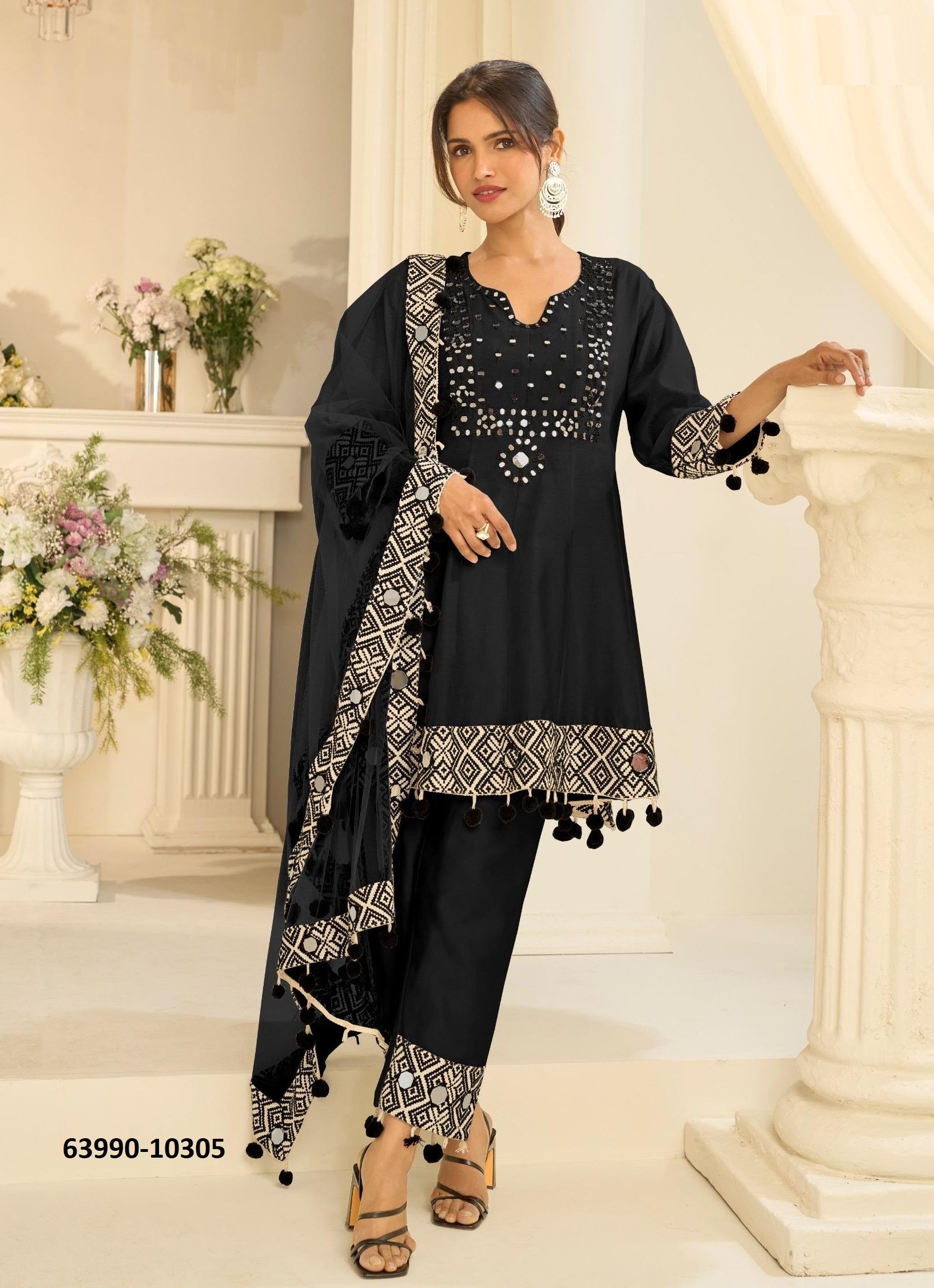 MIRROR COLLECTION 10304 - Catalog # 63990 (Set of 2 Readymade Salwar Suits) by Sayuri Designer