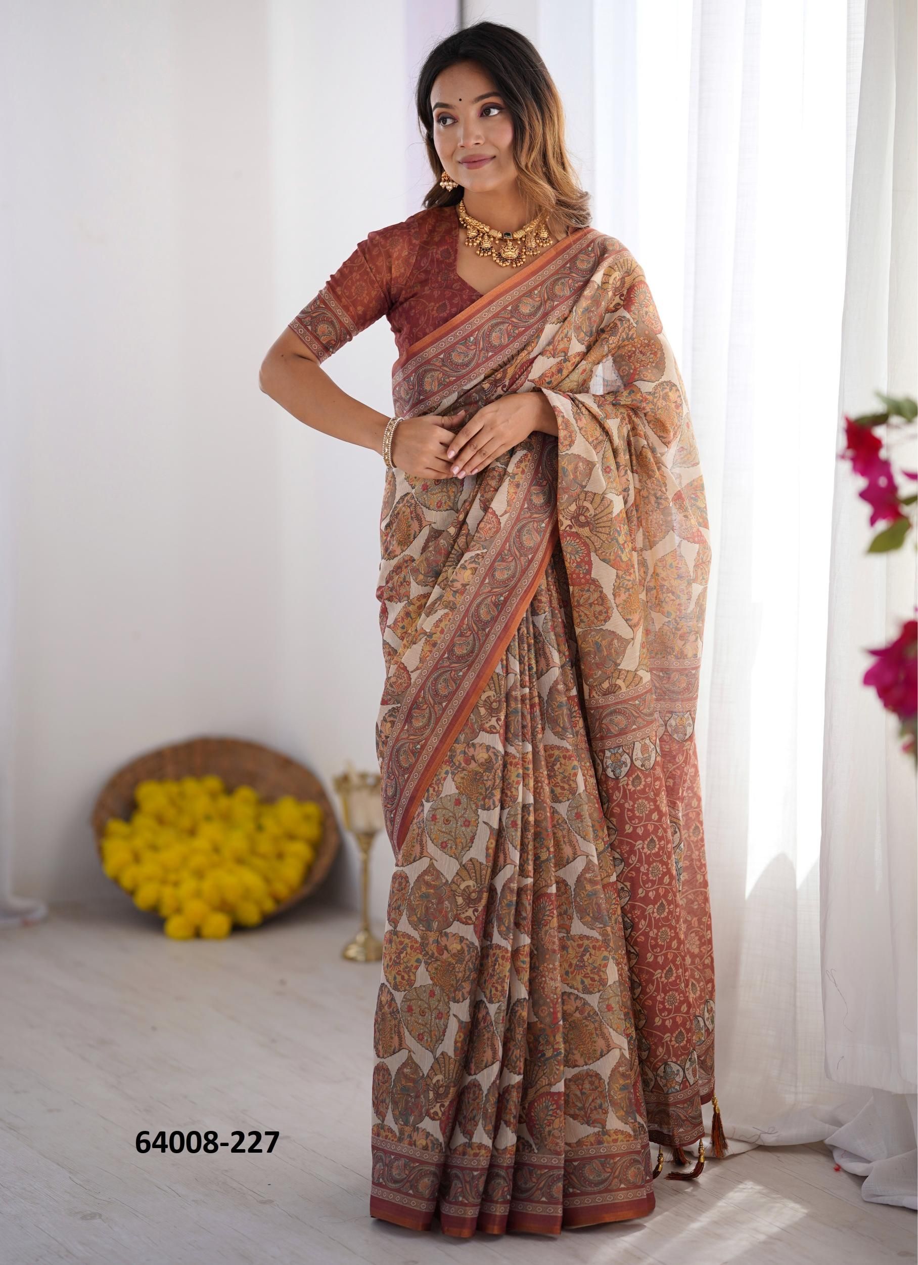 HANDLOOM COTTON SERIES 226-235 - Catalog # 64008 (Set of 10 Sarees) by Semad Styles