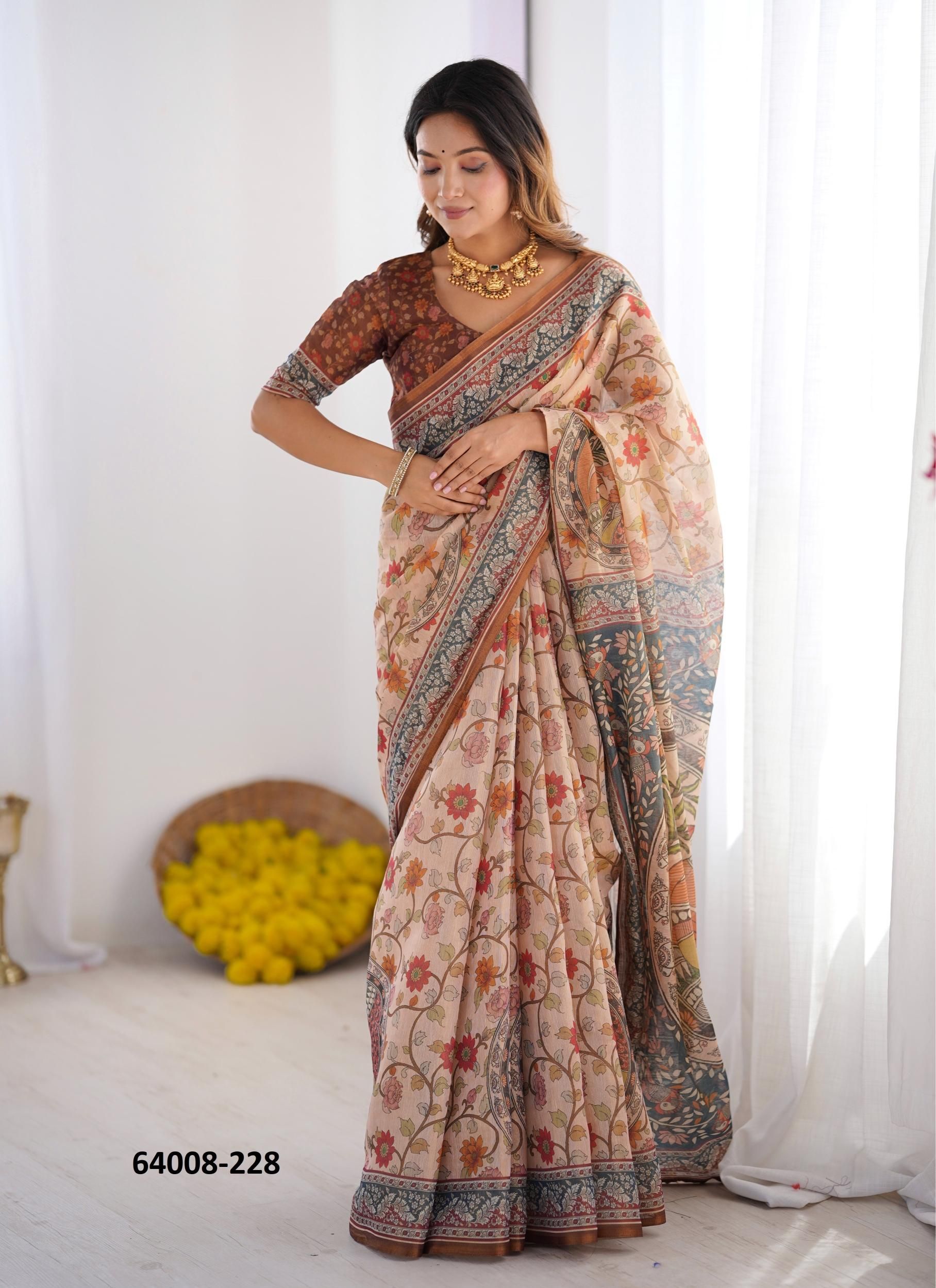 HANDLOOM COTTON SERIES 226-235 - Catalog # 64008 (Set of 10 Sarees) by Semad Styles