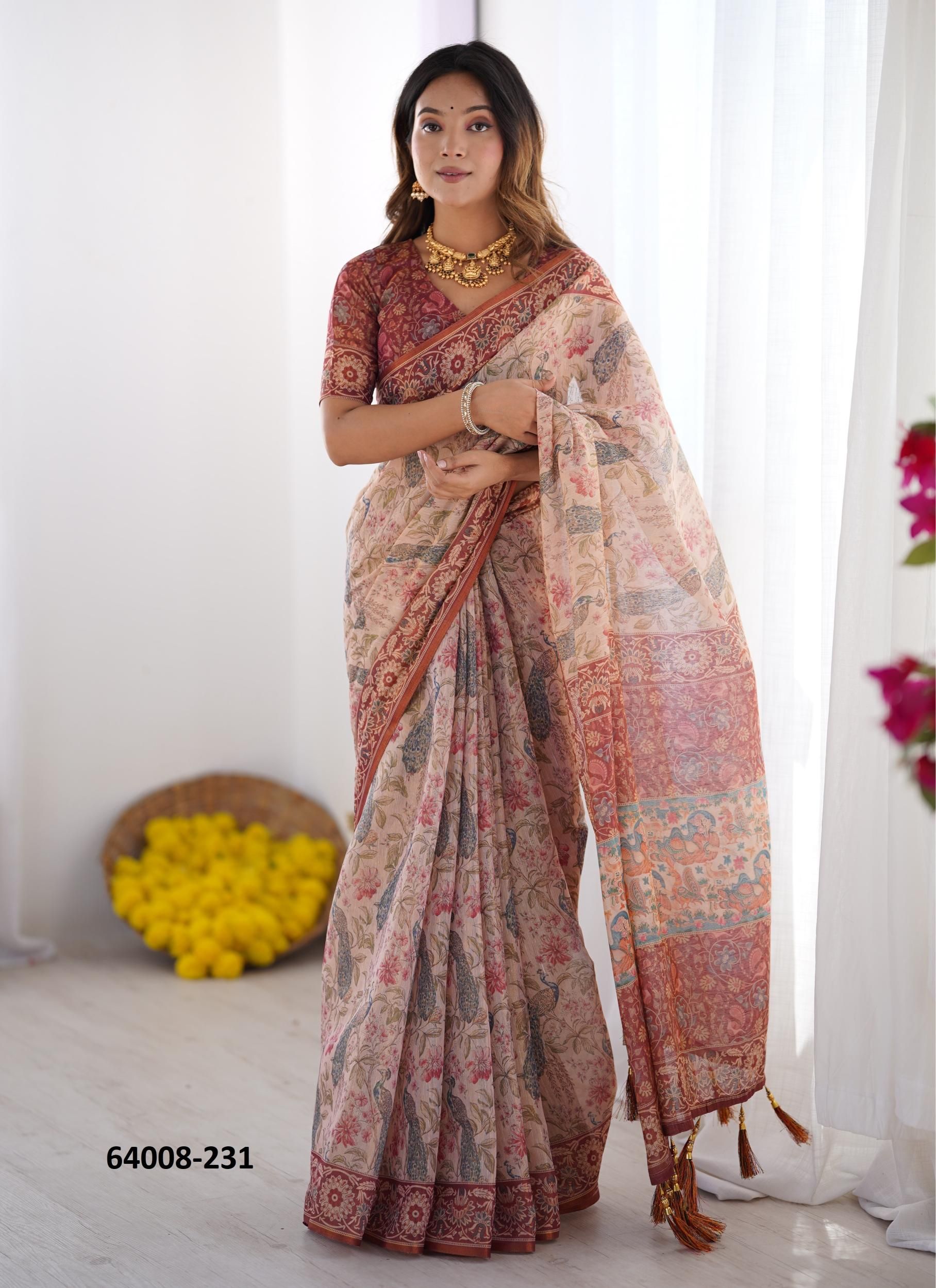 HANDLOOM COTTON SERIES 226-235 - Catalog # 64008 (Set of 10 Sarees) by Semad Styles