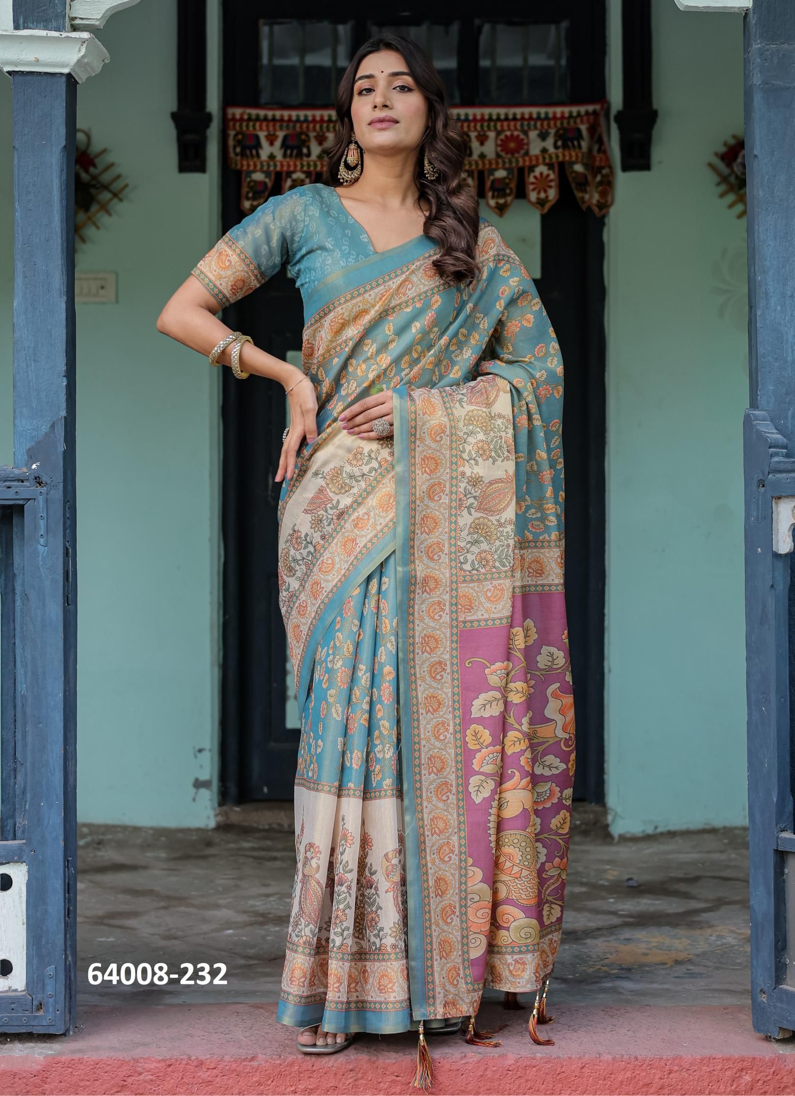 HANDLOOM COTTON SERIES 226-235 - Catalog # 64008 (Set of 10 Sarees) by Semad Styles
