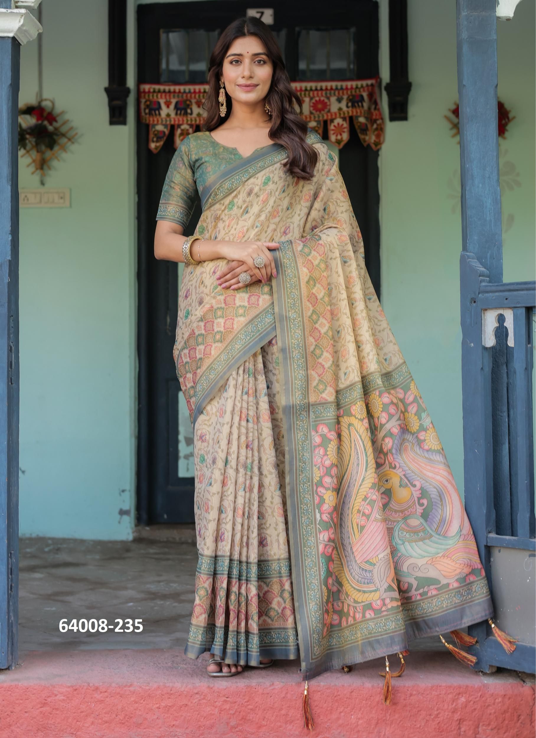 HANDLOOM COTTON SERIES 226-235 - Catalog # 64008 (Set of 10 Sarees) by Semad Styles