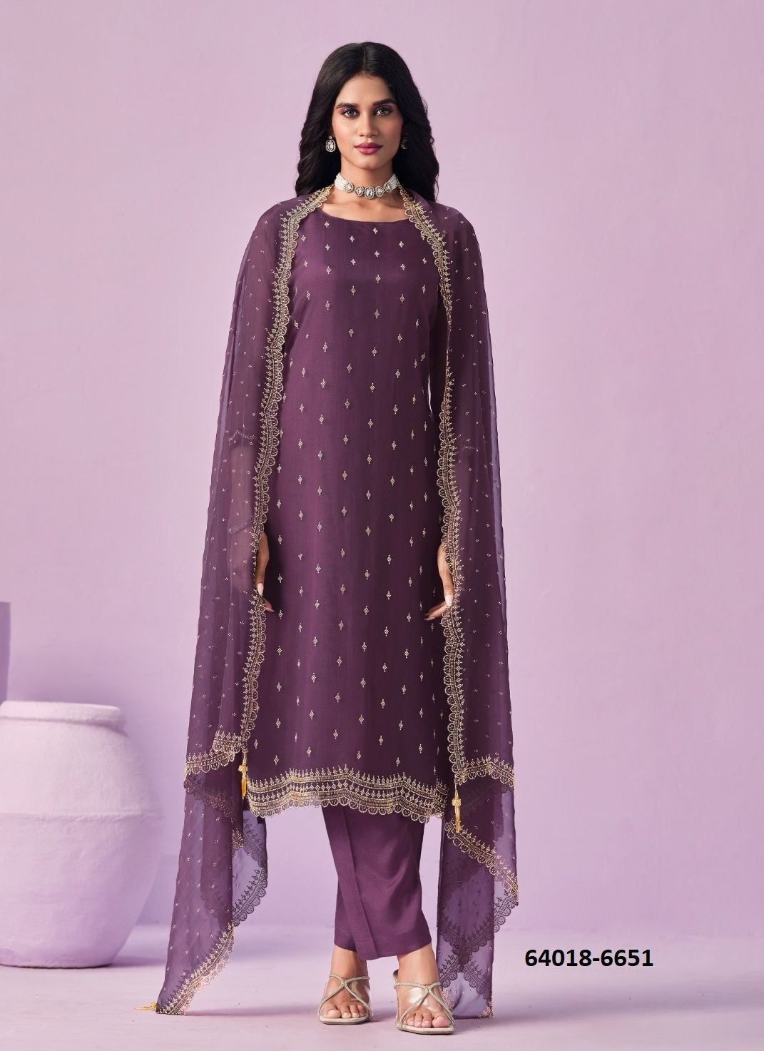 SOLITAIRE - Catalog # 64018 (Set of 6 Semi-Stitched / Un-Stitched Suits) by Vipul Fashions SOLITAIRE - Catalog # 64018 (Set of 6 Semi-Stitched / Un-Stitched Suits) by Vipul Fashions