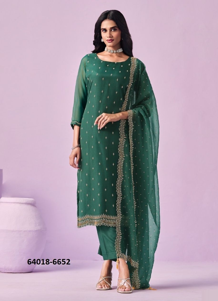 SOLITAIRE - Catalog # 64018 (Set of 6 Semi-Stitched / Un-Stitched Suits) by Vipul Fashions SOLITAIRE - Catalog # 64018 (Set of 6 Semi-Stitched / Un-Stitched Suits) by Vipul Fashions