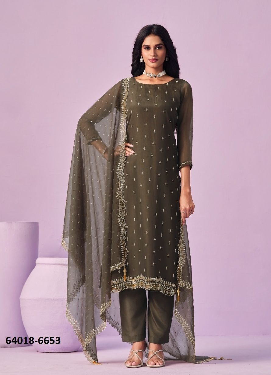 SOLITAIRE - Catalog # 64018 (Set of 6 Semi-Stitched / Un-Stitched Suits) by Vipul Fashions SOLITAIRE - Catalog # 64018 (Set of 6 Semi-Stitched / Un-Stitched Suits) by Vipul Fashions