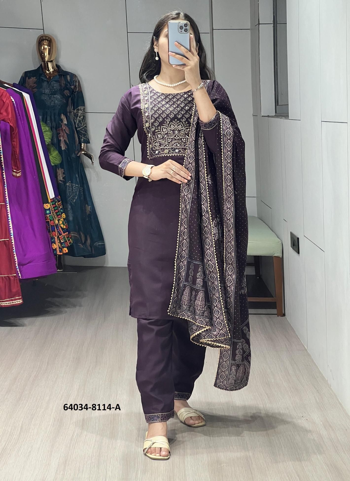 SERIES 8114 - Catalog # 64034 (Set of 2 Readymade Salwar Suits) by Desi Muse SERIES 8114 - Catalog # 64034 (Set of 2 Readymade Salwar Suits) by Desi Muse