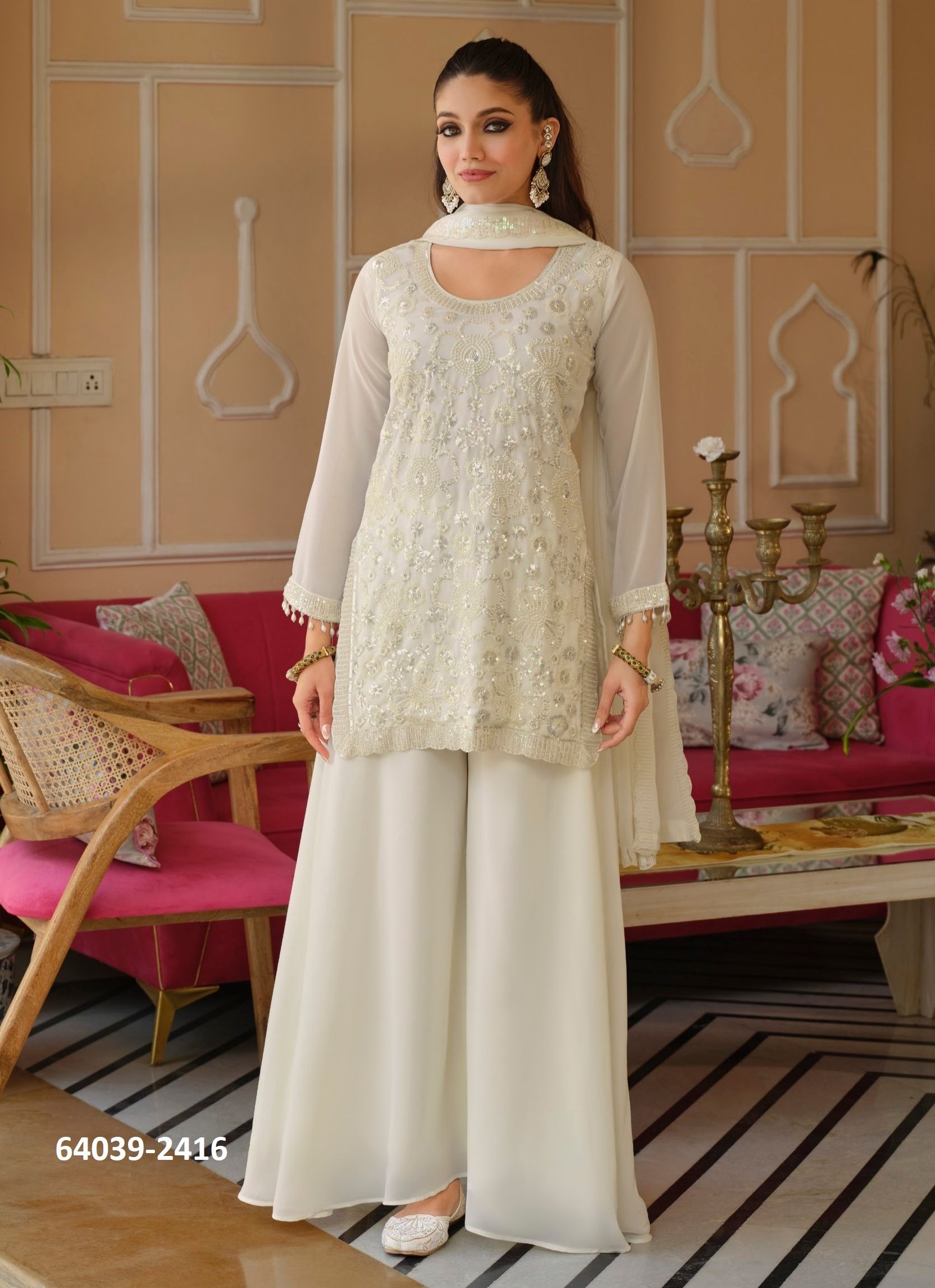 ROSY - BLACK & WHITE - Catalog # 64039 (Set of 2 Readymade Salwar Suits) by Eba Lifestyle ROSY - BLACK & WHITE - Catalog # 64039 (Set of 2 Readymade Salwar Suits) by Eba Lifestyle