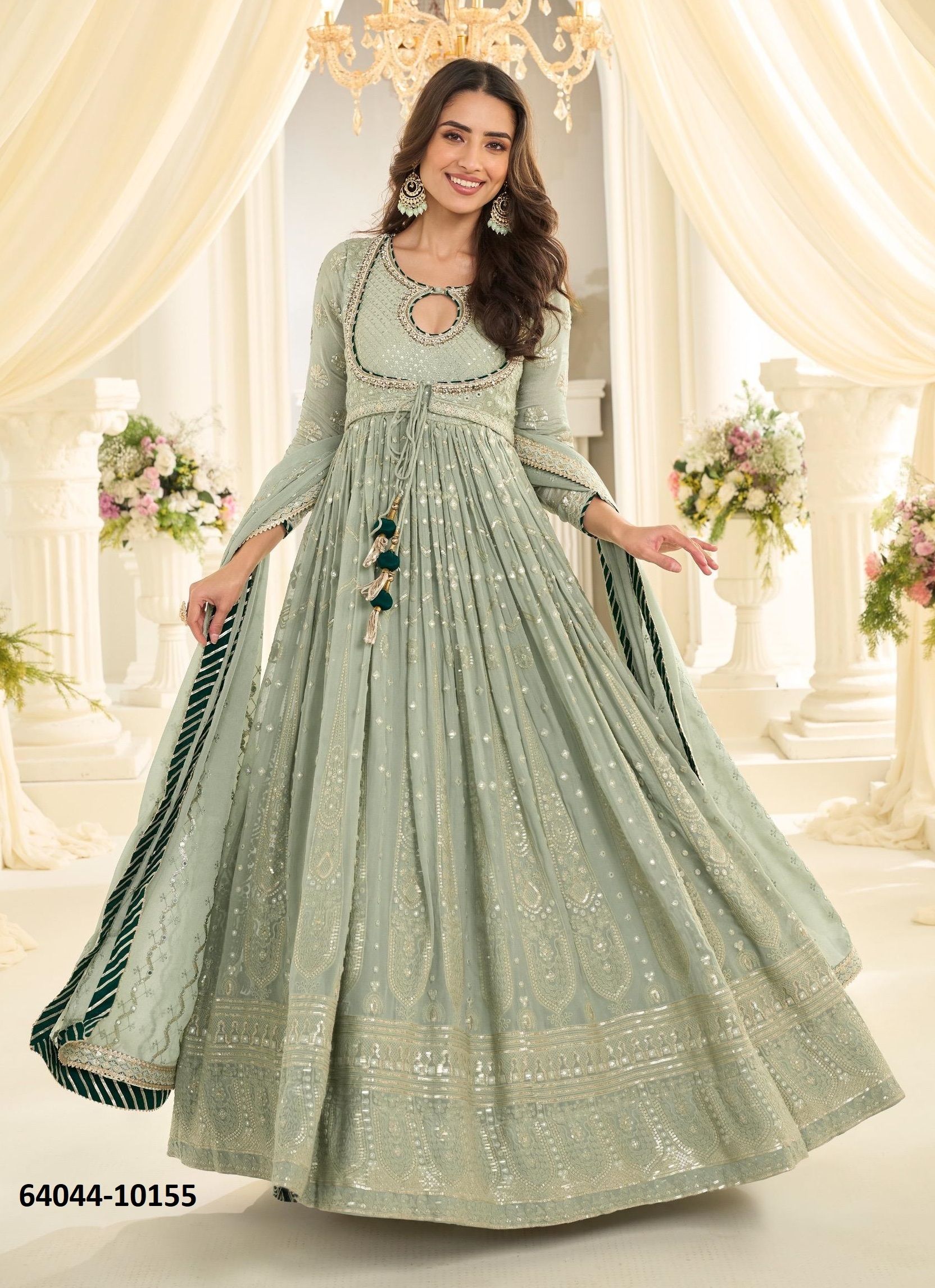 SHABINA - Catalog # 64044 (Set of 2 Readymade Gowns) by Sayuri Designer SHABINA - Catalog # 64044 (Set of 2 Readymade Gowns) by Sayuri Designer