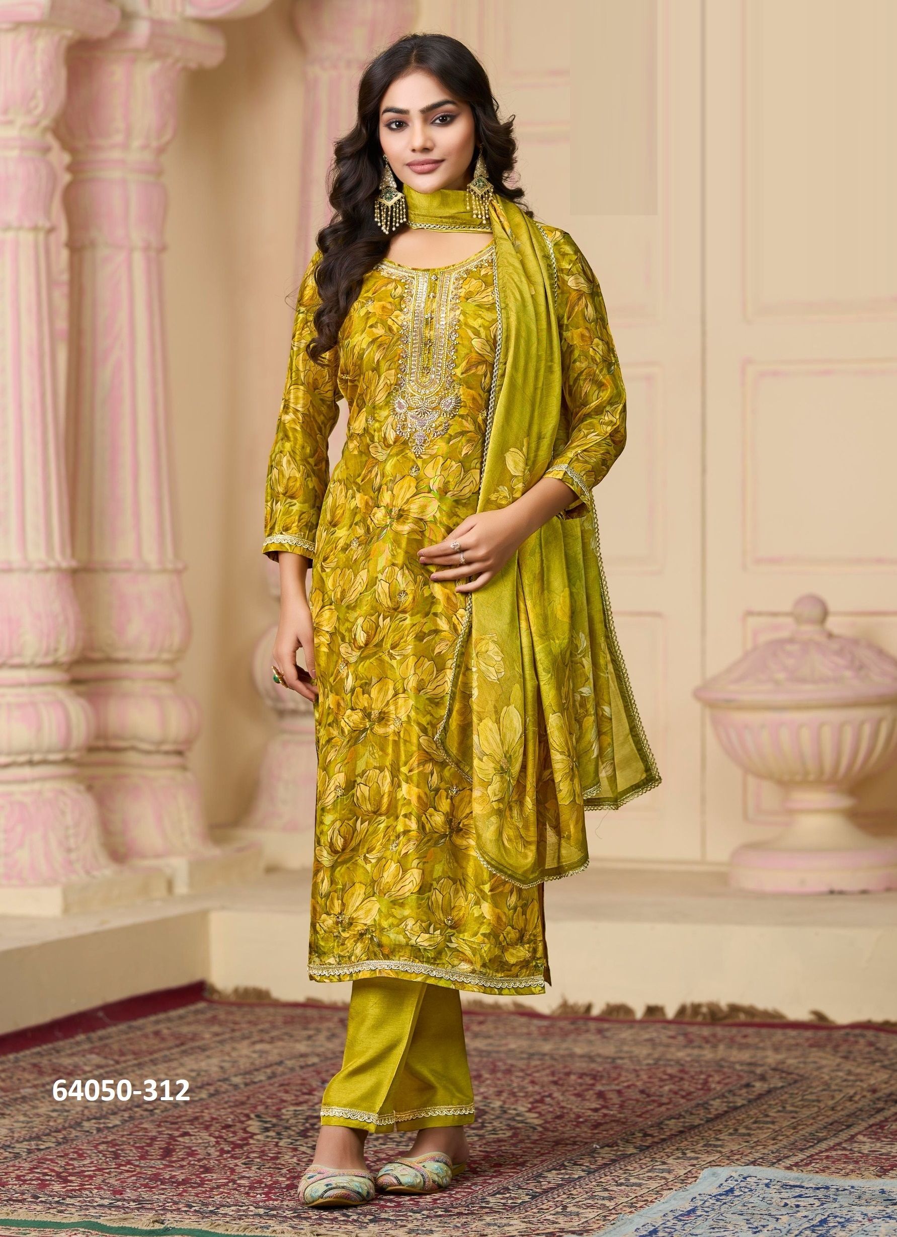 FESTIVE LIGHT - Catalog # 64050 (Set of 4 Readymade Salwar Suits) by Rangoon FESTIVE LIGHT - Catalog # 64050 (Set of 4 Readymade Salwar Suits) by Rangoon