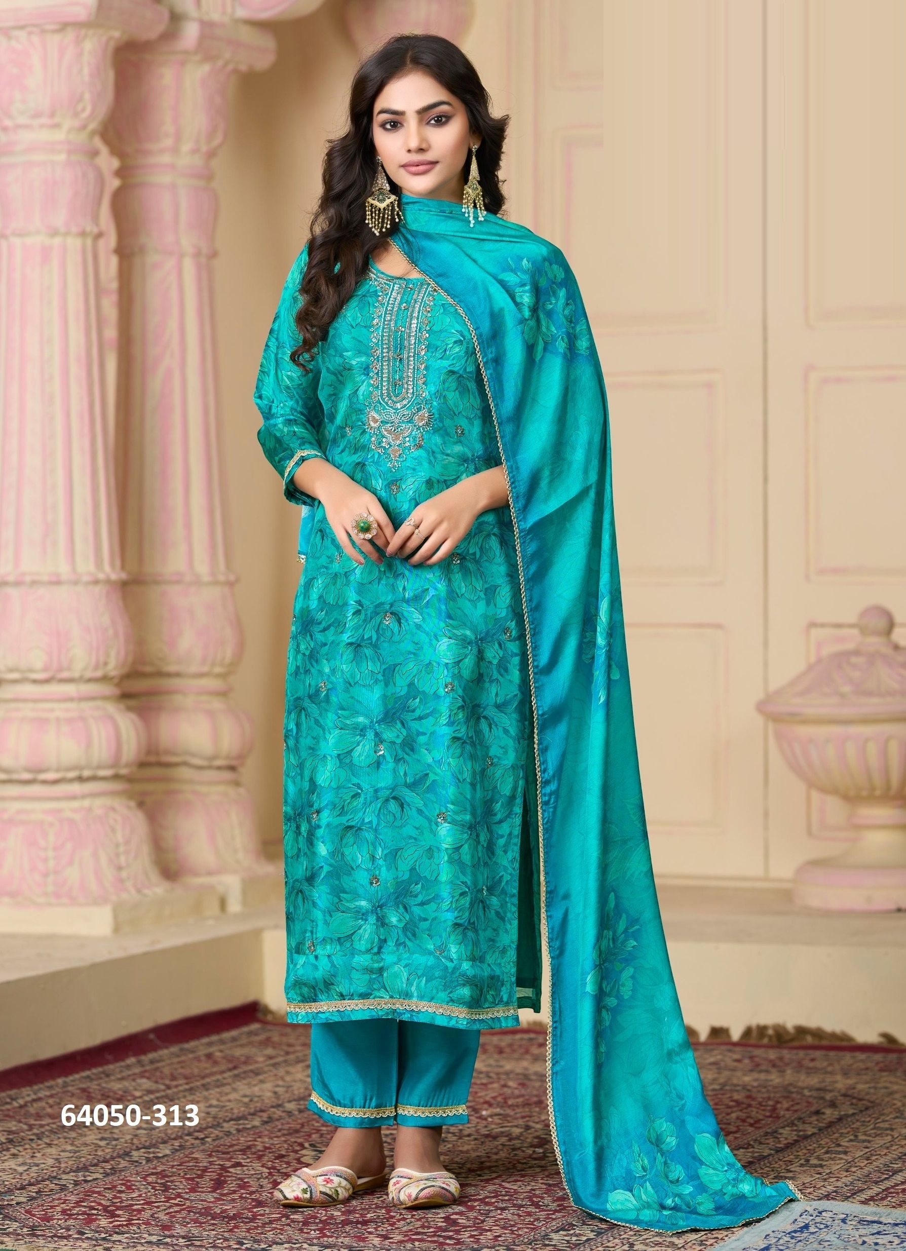 FESTIVE LIGHT - Catalog # 64050 (Set of 4 Readymade Salwar Suits) by Rangoon FESTIVE LIGHT - Catalog # 64050 (Set of 4 Readymade Salwar Suits) by Rangoon
