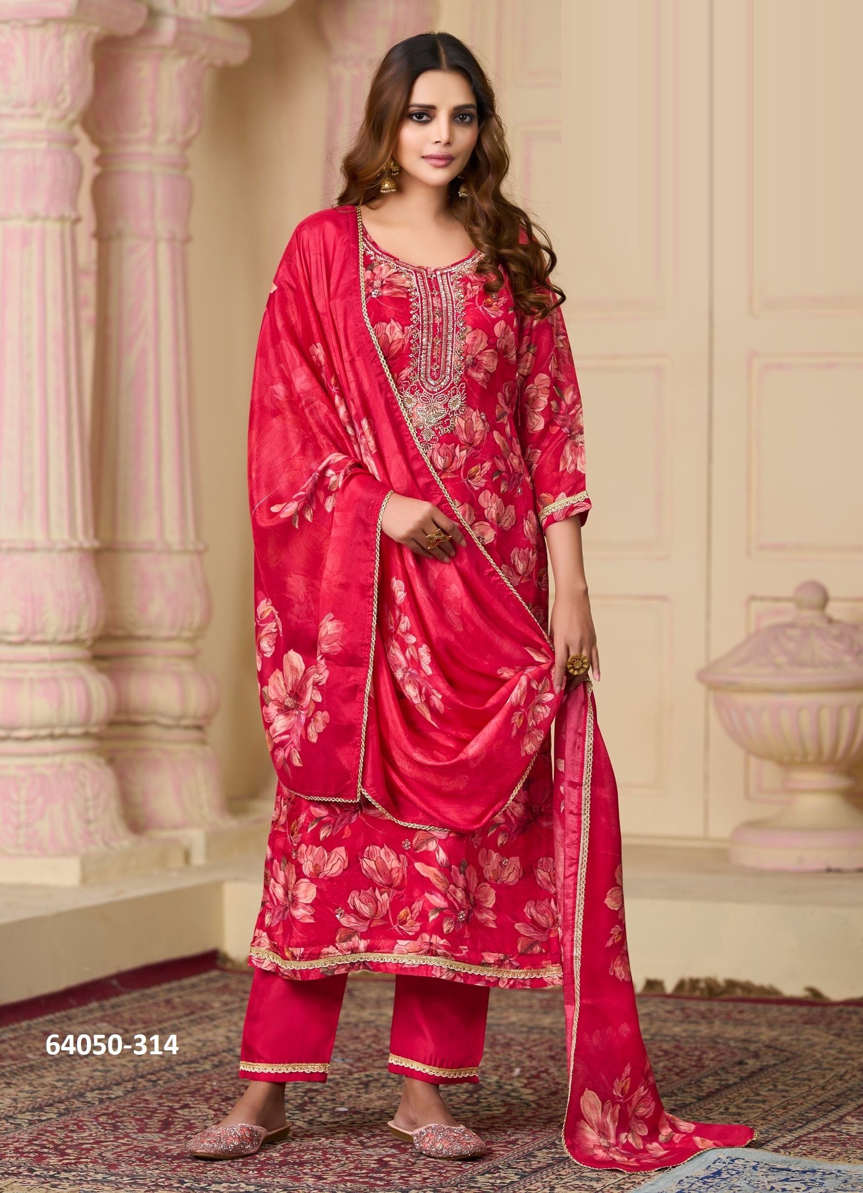FESTIVE LIGHT - Catalog # 64050 (Set of 4 Readymade Salwar Suits) by Rangoon FESTIVE LIGHT - Catalog # 64050 (Set of 4 Readymade Salwar Suits) by Rangoon