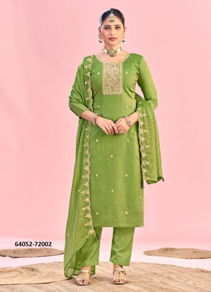 HANIYA - Catalog # 64052 (Set of 9 Readymade Salwar Suits) by Amdavadi Fashion