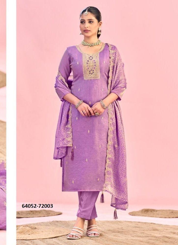 HANIYA - Catalog # 64052 (Set of 9 Readymade Salwar Suits) by Amdavadi Fashion