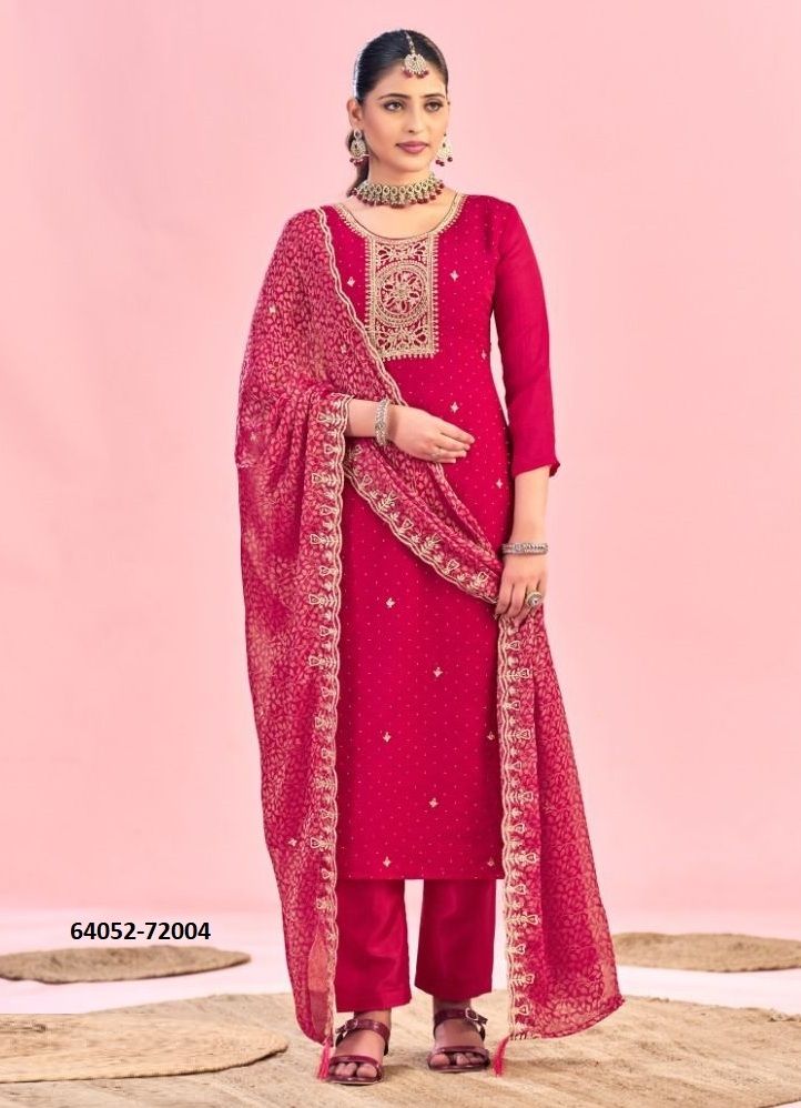 HANIYA - Catalog # 64052 (Set of 9 Readymade Salwar Suits) by Amdavadi Fashion