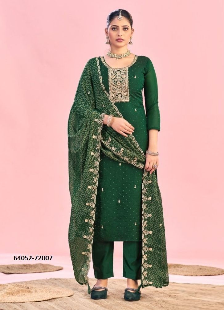 HANIYA - Catalog # 64052 (Set of 9 Readymade Salwar Suits) by Amdavadi Fashion