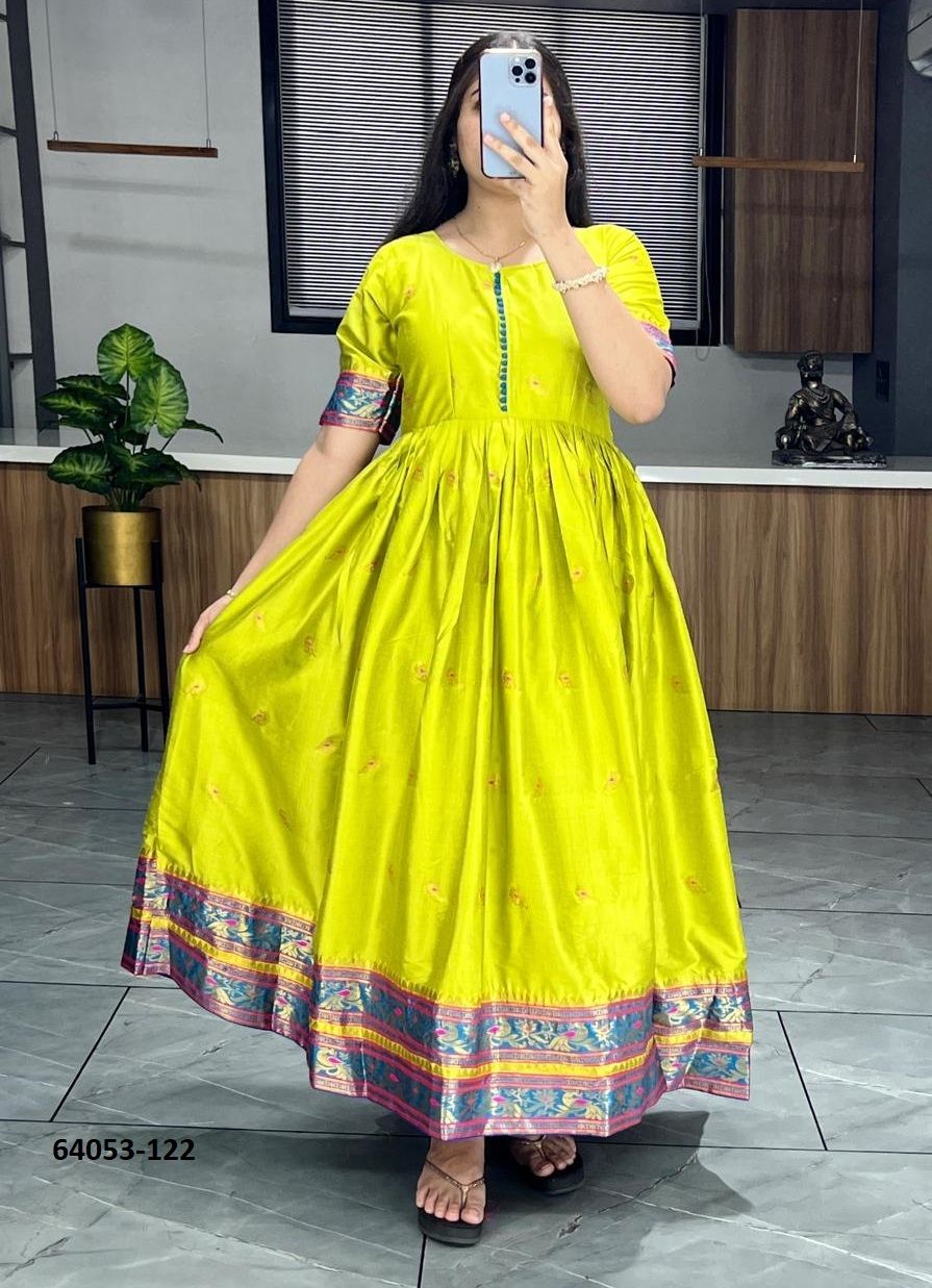 SERIES 6032 - Catalog # 64053 (Set of 6 Readymade Gowns) by Amdavadi Fashion