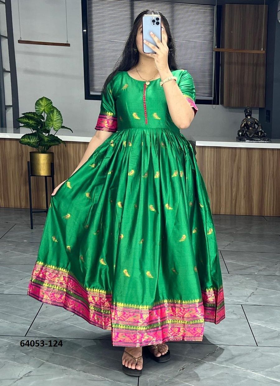 SERIES 6032 - Catalog # 64053 (Set of 6 Readymade Gowns) by Amdavadi Fashion