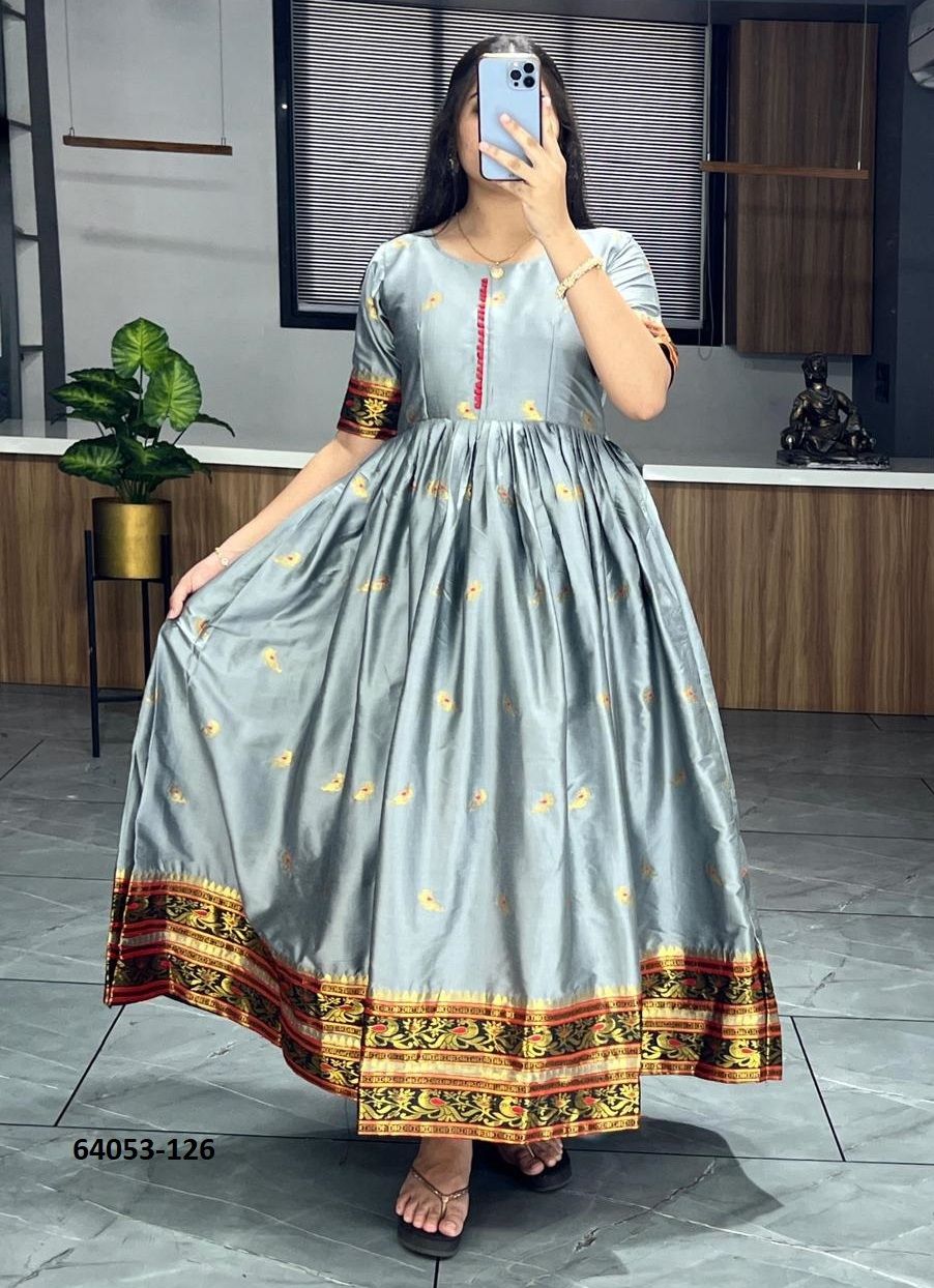 SERIES 6032 - Catalog # 64053 (Set of 6 Readymade Gowns) by Amdavadi Fashion