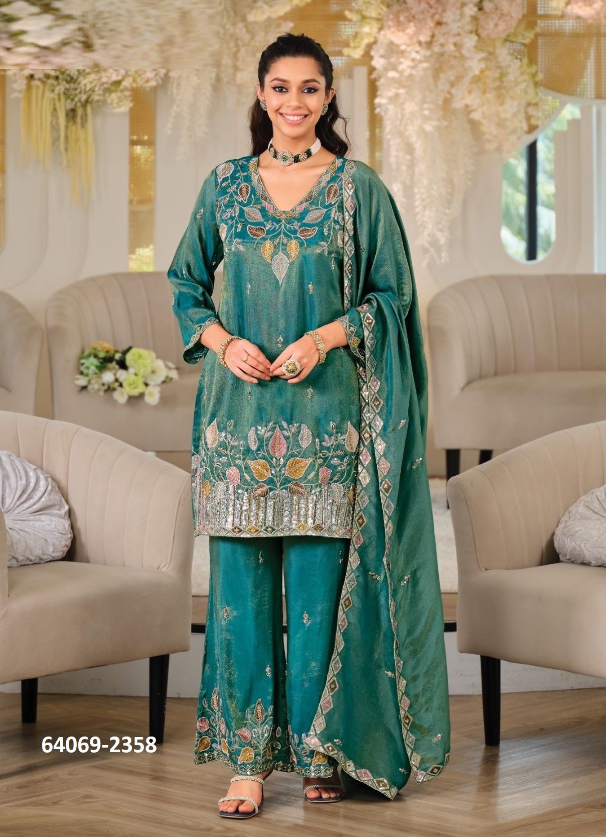 ZEENAT - Catalog # 64069 (Set of 3 Readymade Salwar Suits) by Eba Lifestyle ZEENAT - Catalog # 64069 (Set of 3 Readymade Salwar Suits) by Eba Lifestyle