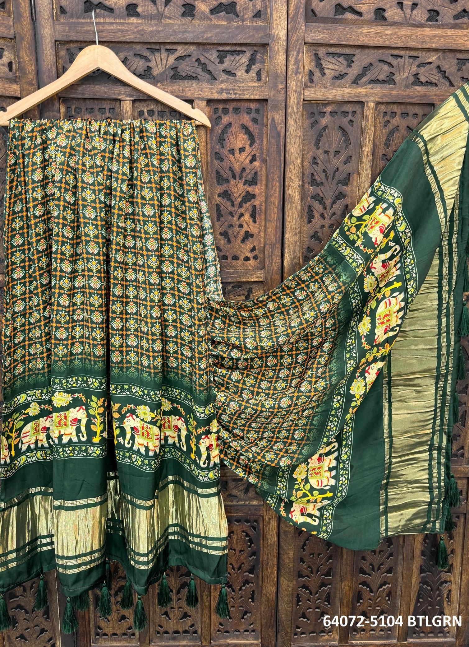 PURE GAJJI SILK PATOLA COLLECTIONS - Catalog # 64072 (Set of 8 Only Dupattas) by Desi Muse
