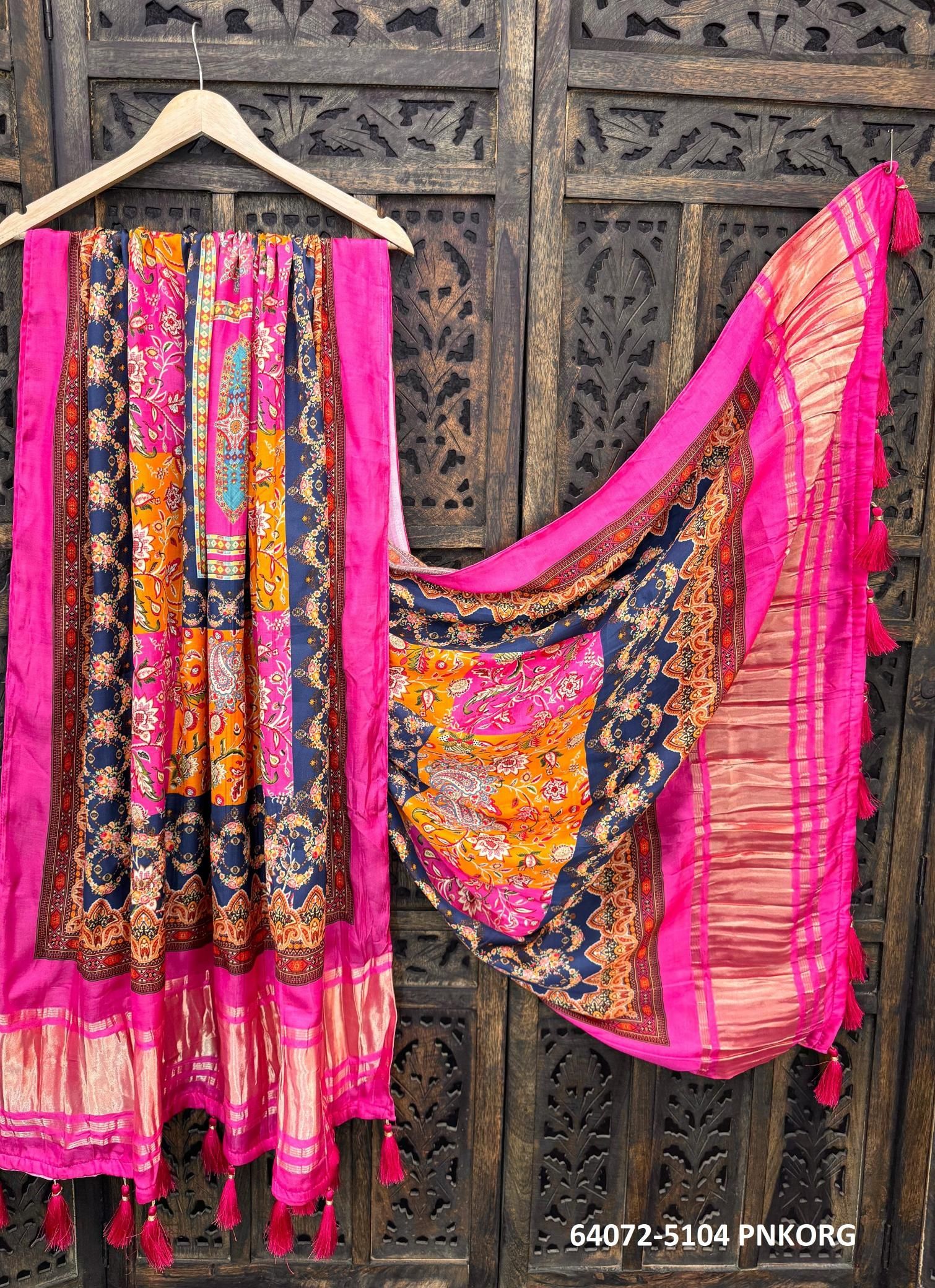 PURE GAJJI SILK PATOLA COLLECTIONS - Catalog # 64072 (Set of 8 Only Dupattas) by Desi Muse