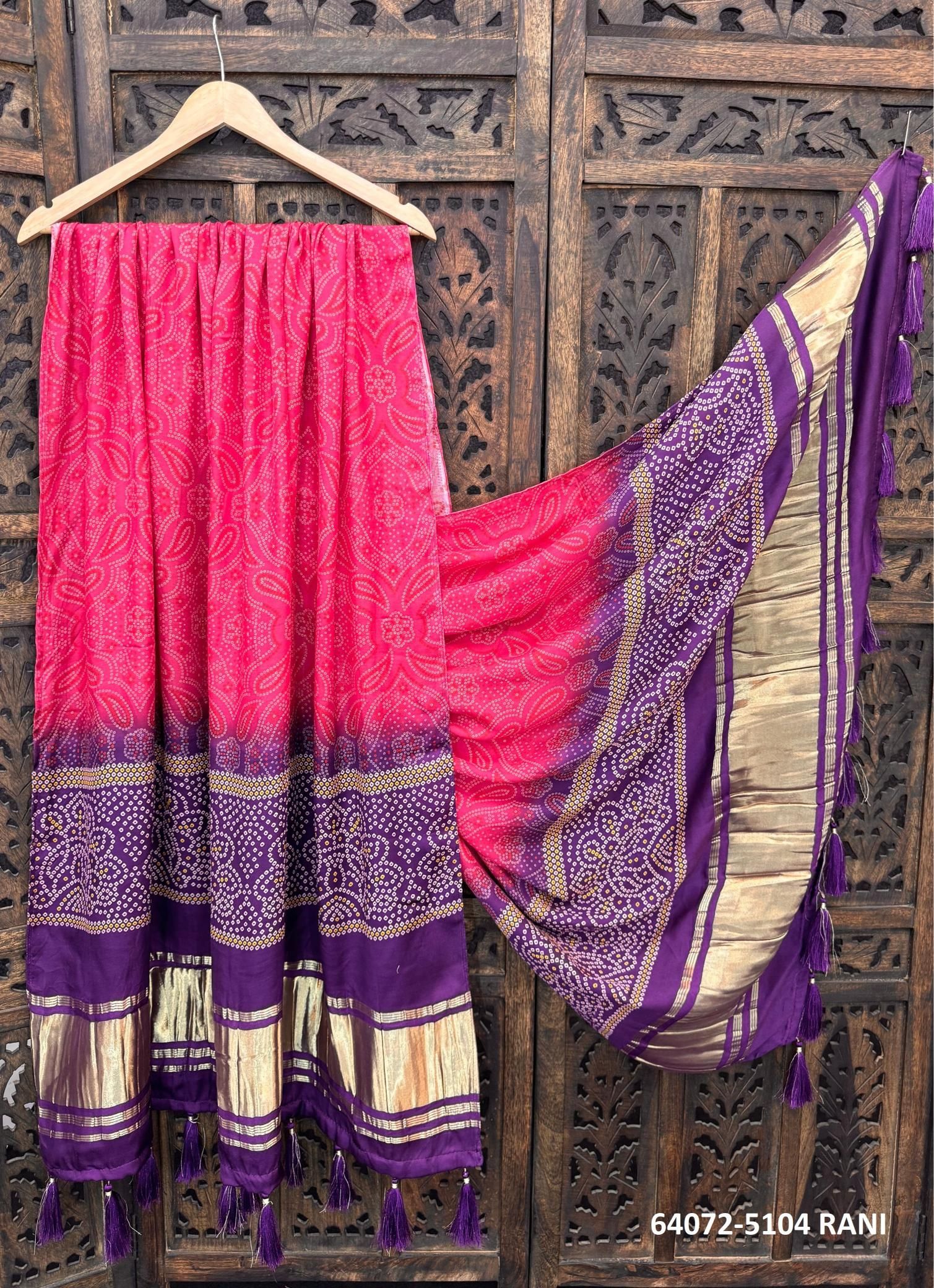 PURE GAJJI SILK PATOLA COLLECTIONS - Catalog # 64072 (Set of 8 Only Dupattas) by Desi Muse