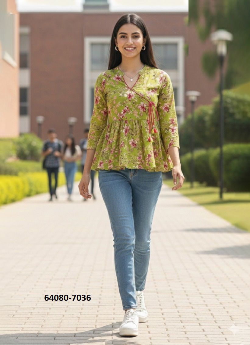 AVNI - Catalog # 64080 (Set of 6 Readymade Women's Kurtis / Tops) AVNI - Catalog # 64080 (Set of 6 Readymade Women's Kurtis / Tops)